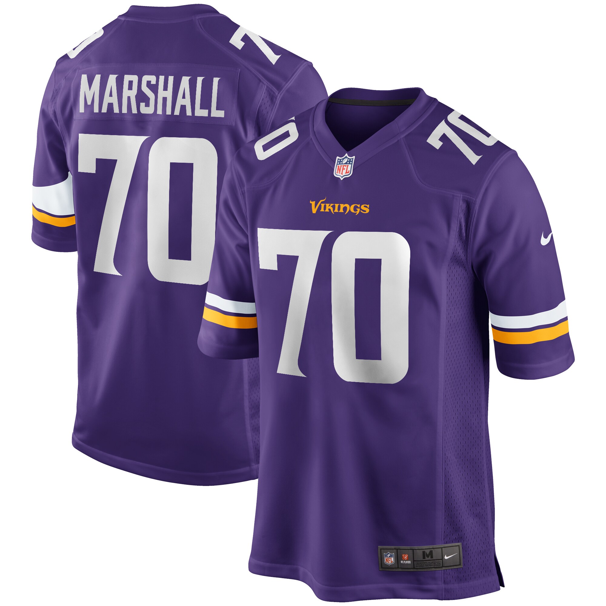 Minnesota Vikings mens nike jim marshall purple minnesota vikings game retired player jersey Collection | Vikings Online Shop