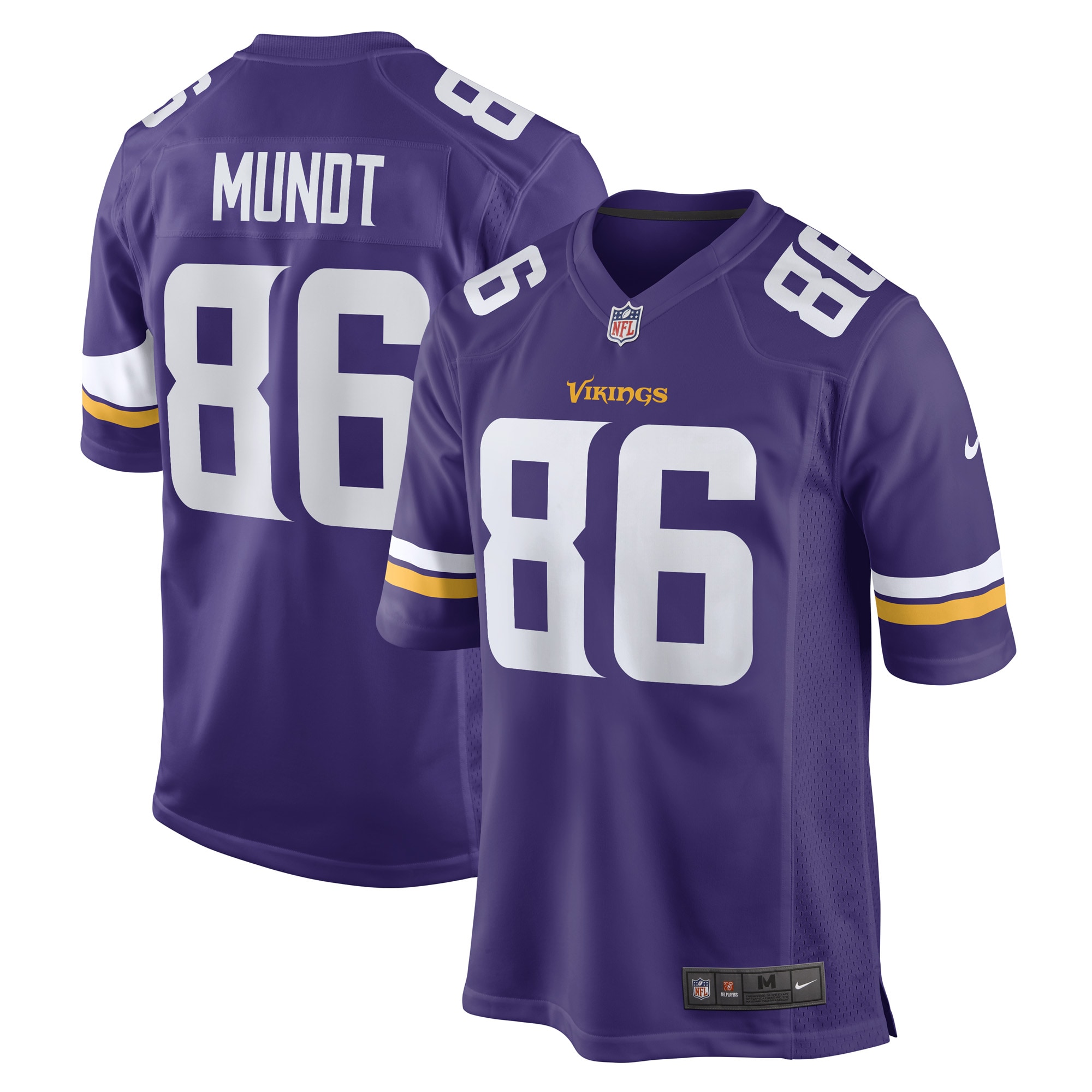 Minnesota Vikings mens nike johnny mundt purple minnesota vikings game player jersey Collection | Vikings Online Shop