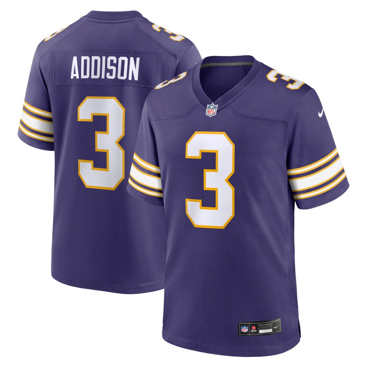 Minnesota Vikings mens nike jordan addison purple minnesota vikings classic player game jersey Collection | Vikings Online Shop