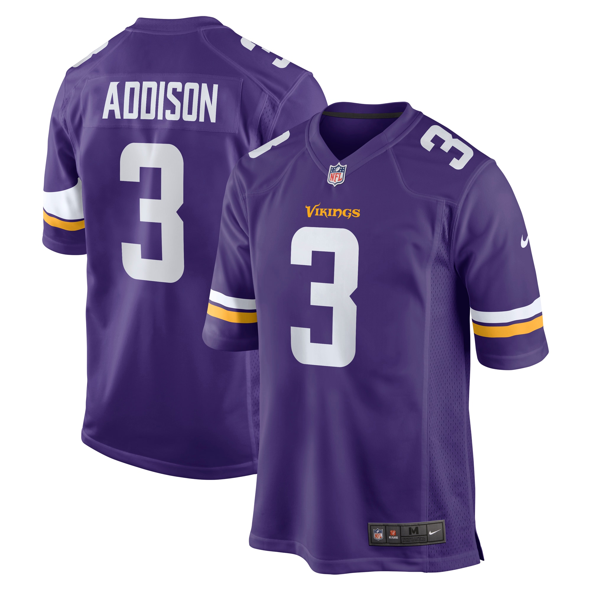 Minnesota Vikings mens nike jordan addison purple minnesota vikings game jersey Collection | Vikings Online Shop