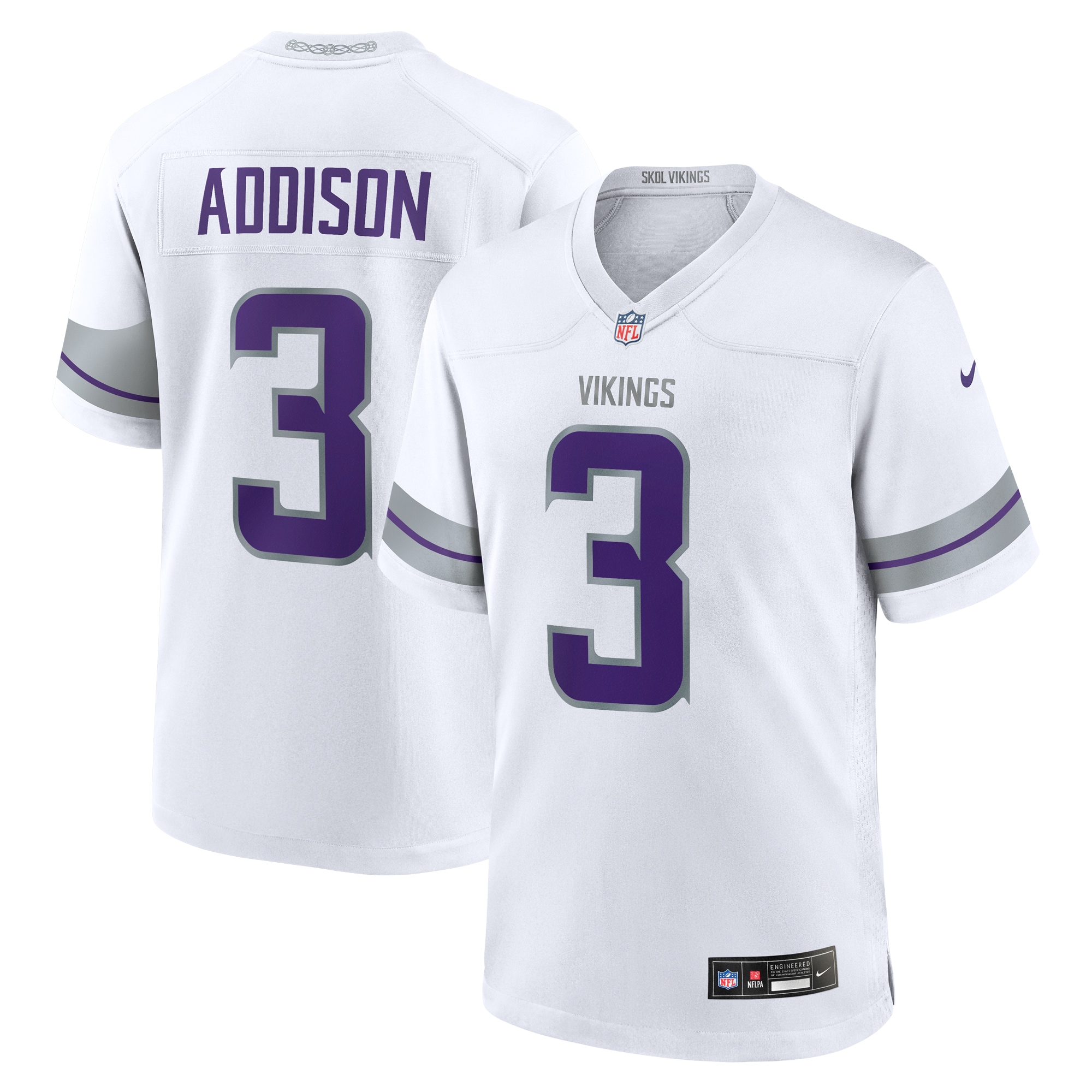 Minnesota Vikings mens nike jordan addison white minnesota vikings alternate game player jersey Collection | Vikings Online Shop