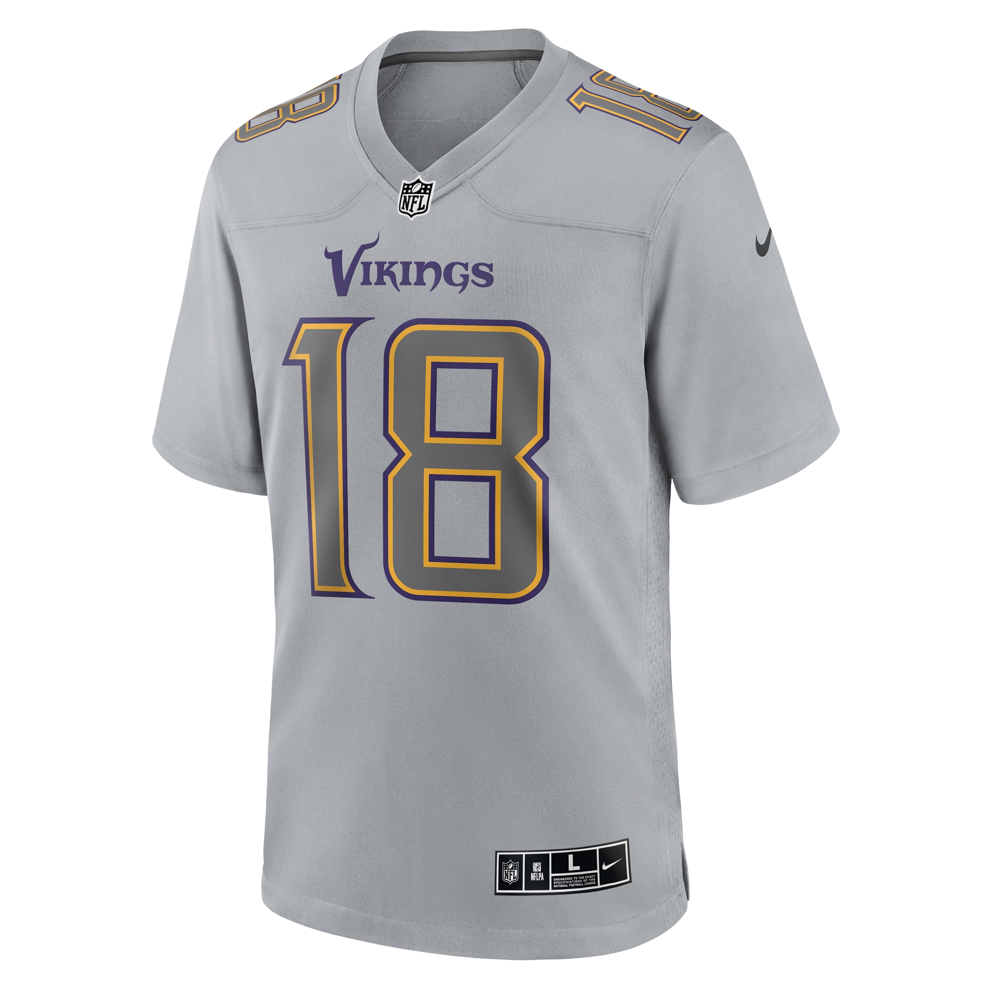 Minnesota Vikings mens nike justin jefferson gray minnesota vikings atmosphere fashion game jersey Collection | Vikings Online Shop