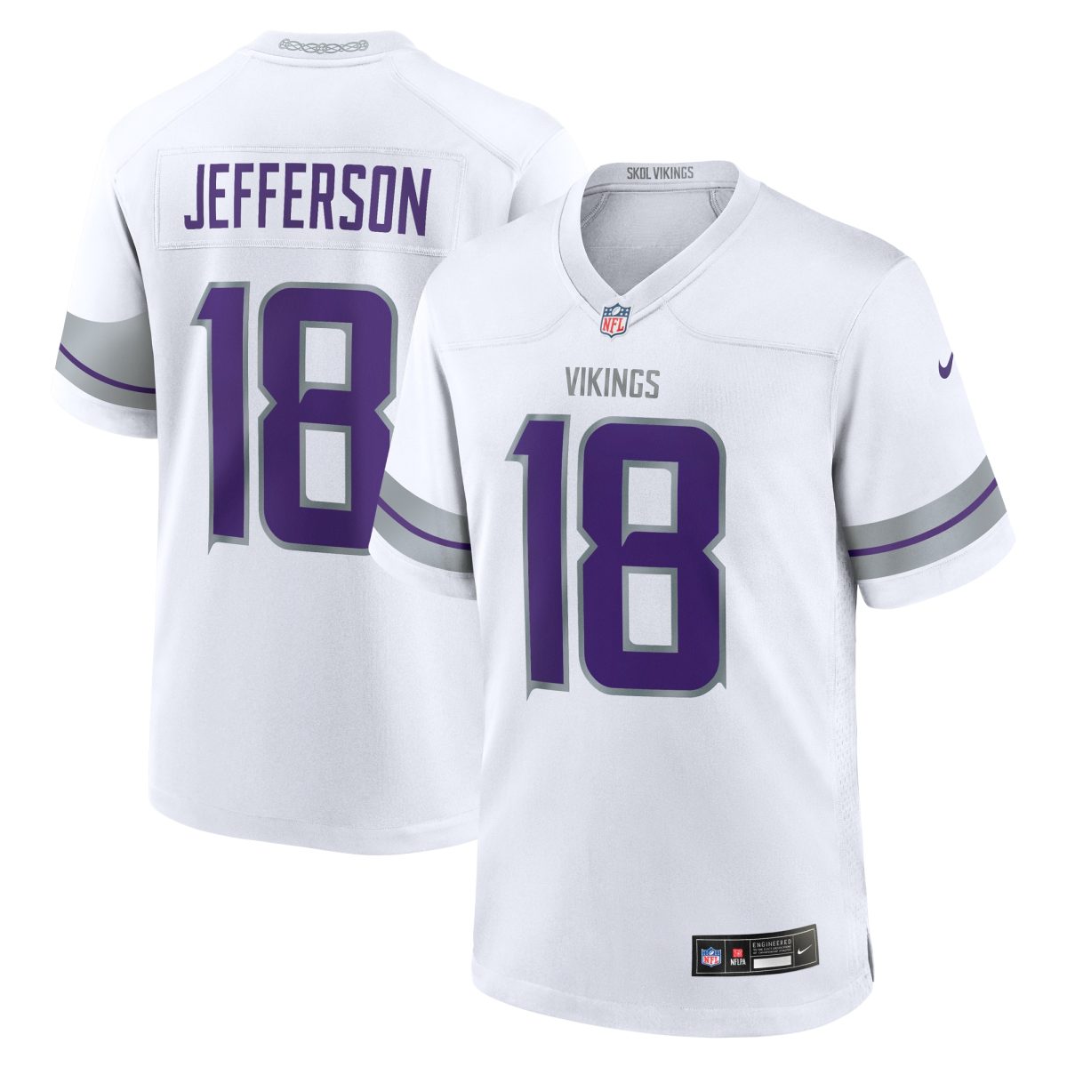 Minnesota Vikings mens nike justin jefferson white minnesota vikings alternate game player jersey Collection | Vikings Online Shop