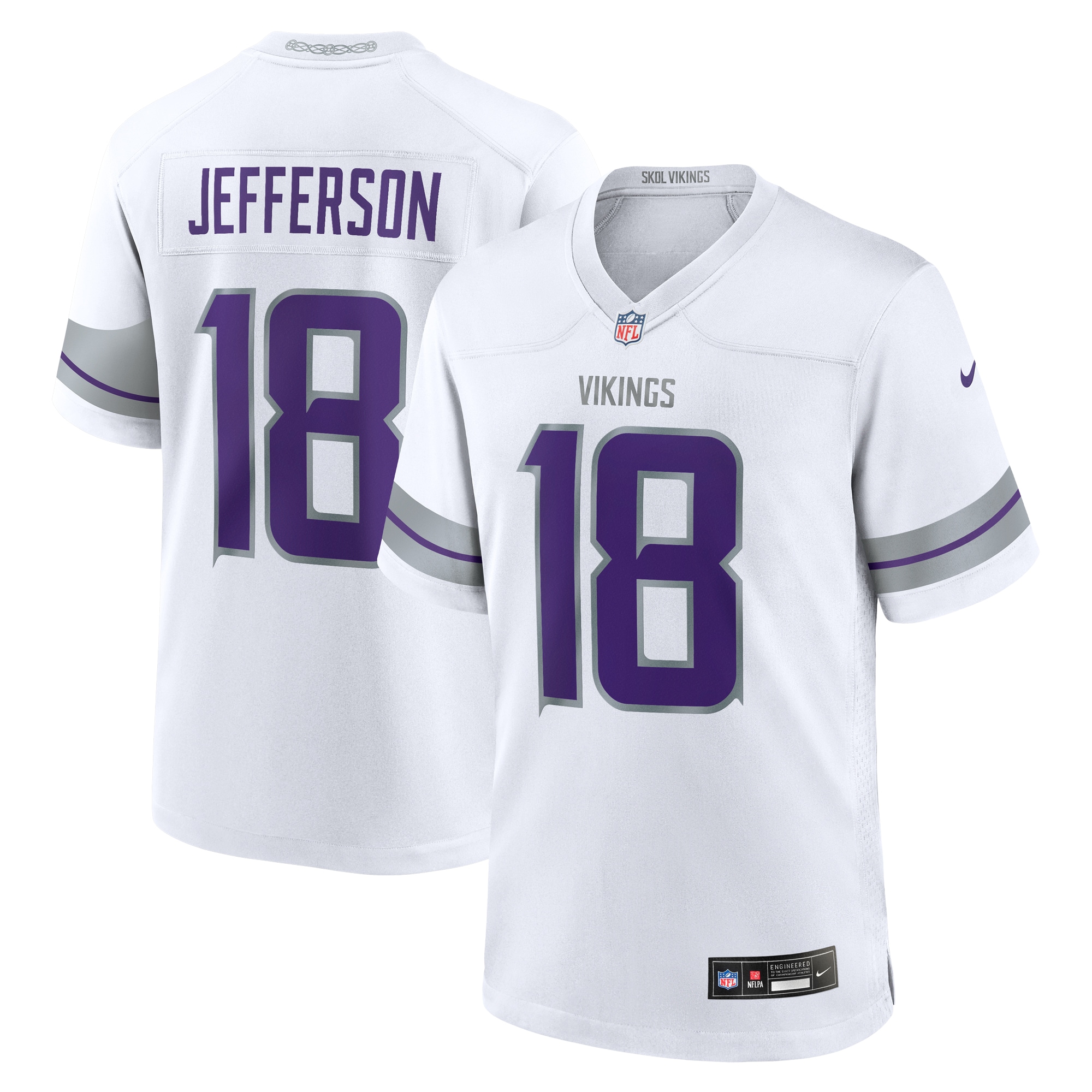 Minnesota Vikings mens nike justin jefferson white minnesota vikings alternate game player jersey Collection | Vikings Online Shop