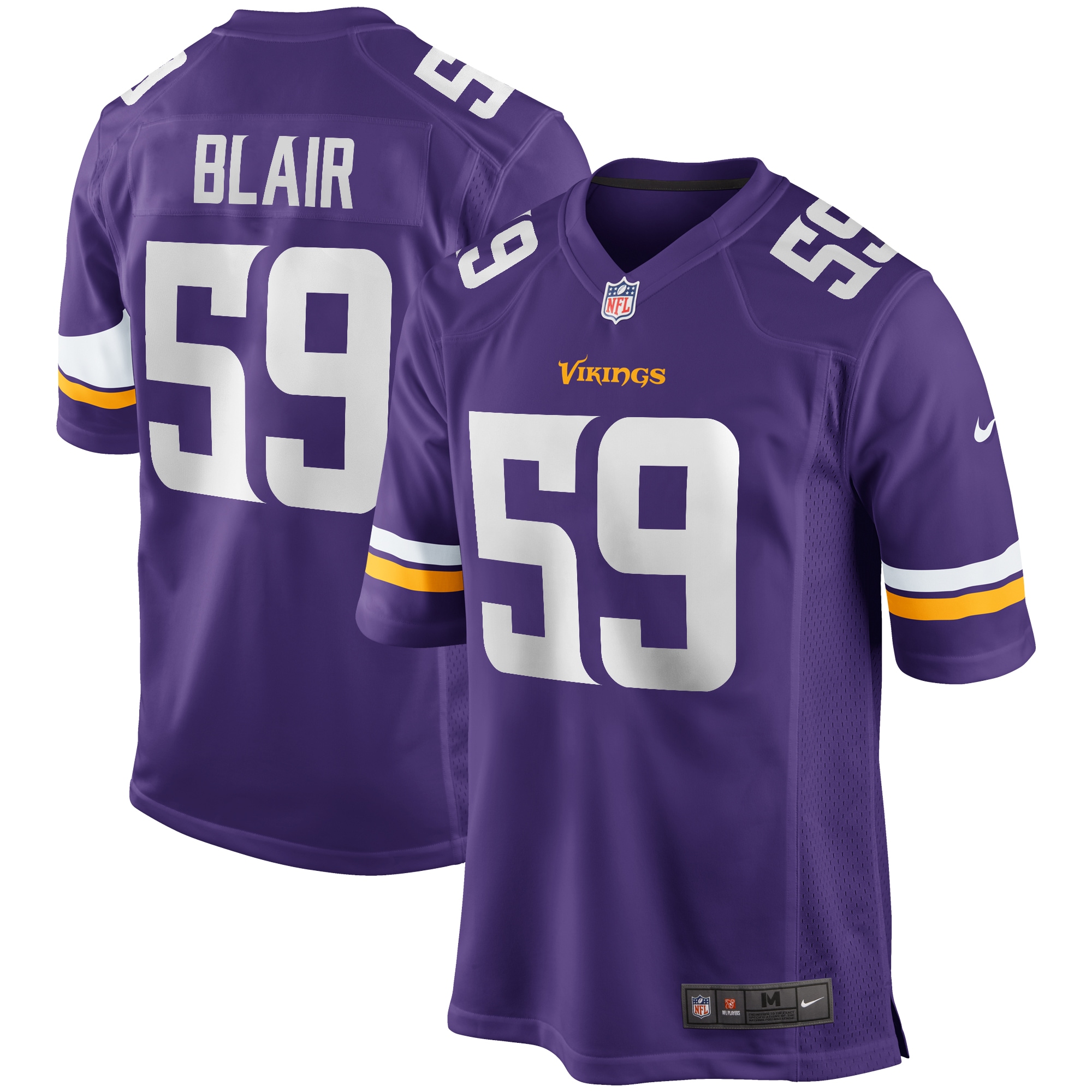 Minnesota Vikings mens nike matt blair purple minnesota vikings game retired player jersey Collection | Vikings Online Shop