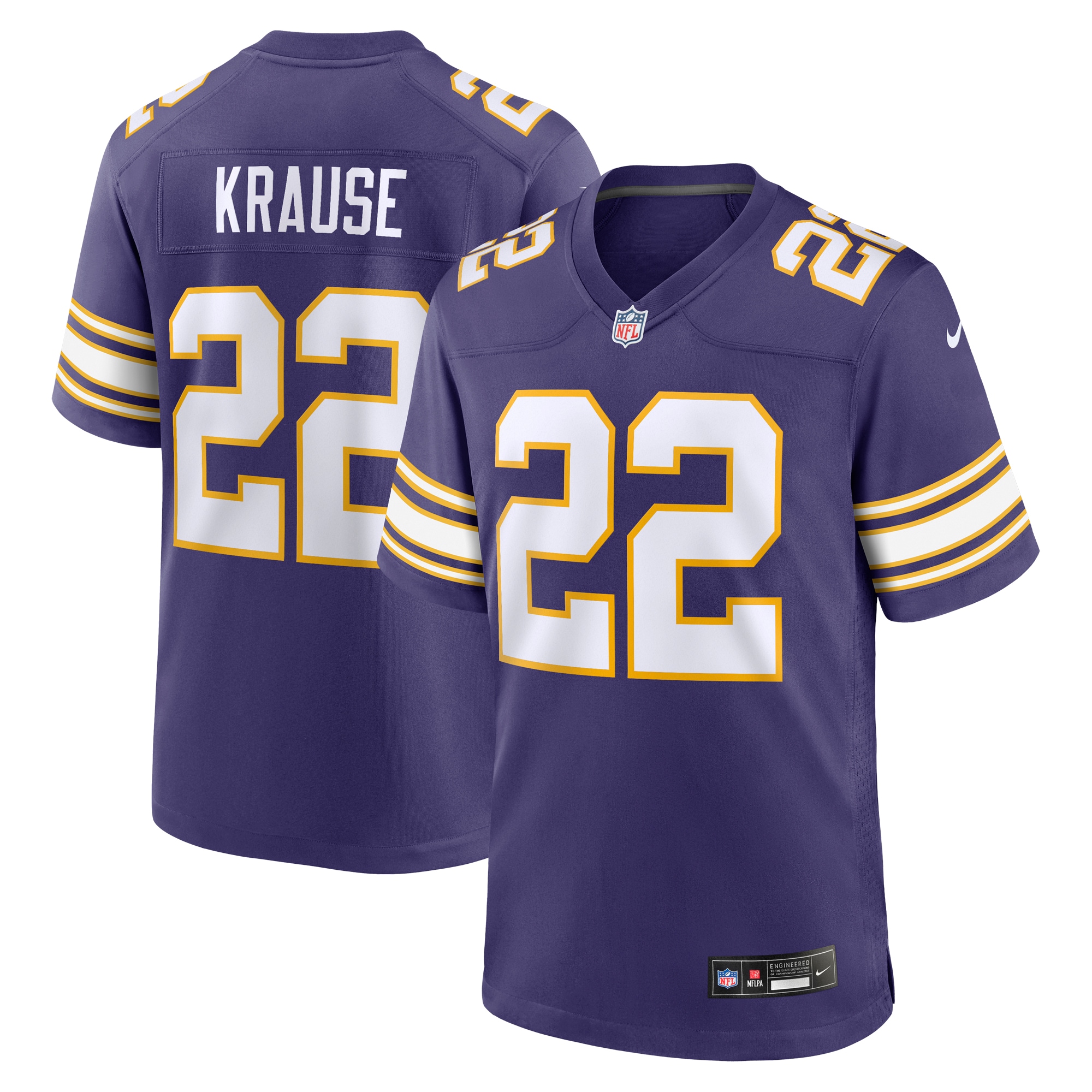 Minnesota Vikings mens nike paul krause purple minnesota vikings classic retired player jersey Collection | Vikings Online Shop