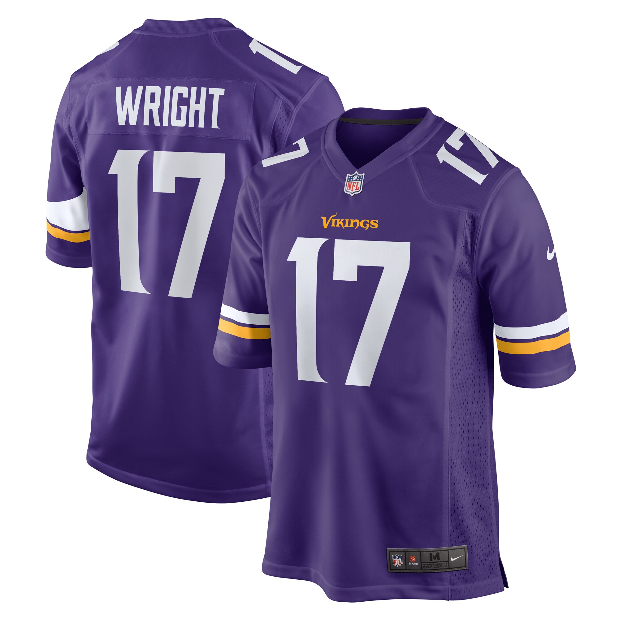 Minnesota Vikings mens nike ryan wright purple minnesota vikings game jersey Collection | Vikings Online Shop