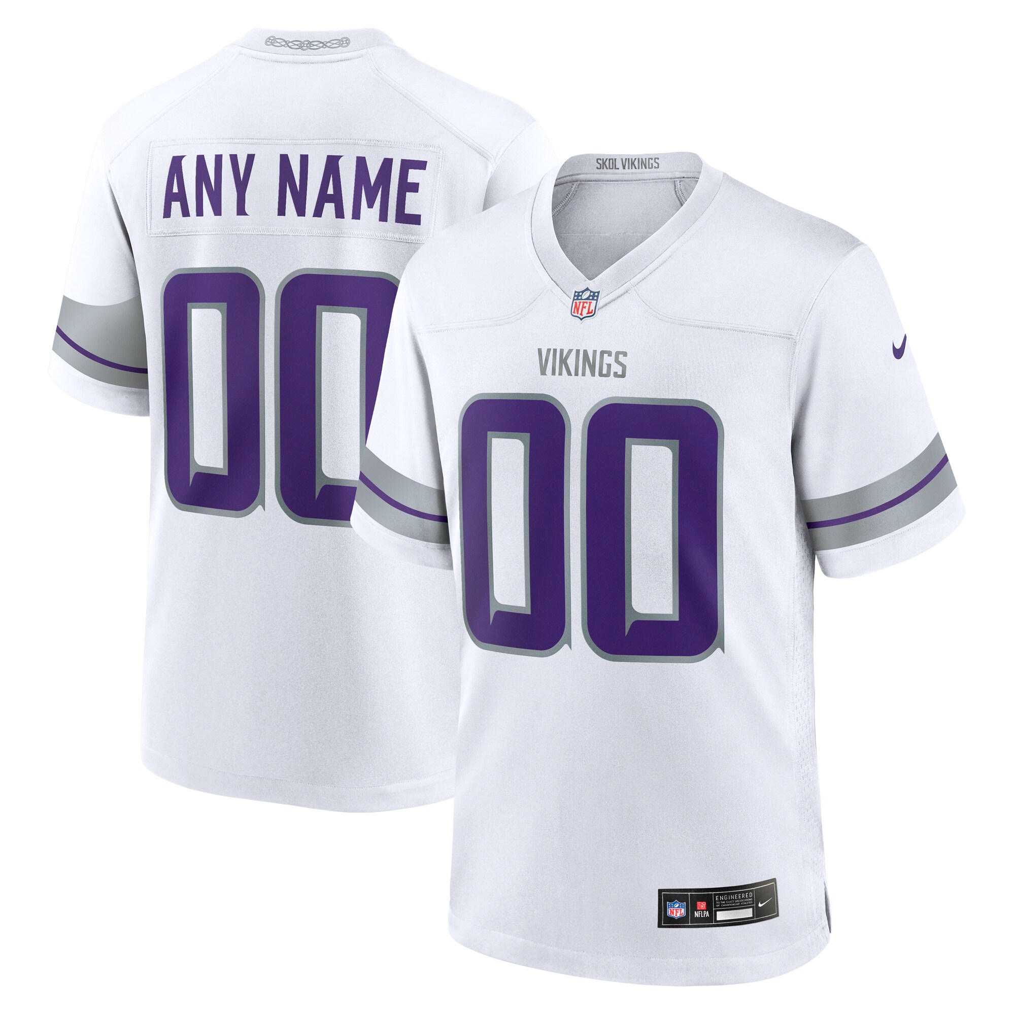 Minnesota Vikings mens nike white minnesota vikings alternate custom game jersey Collection | Vikings Online Shop