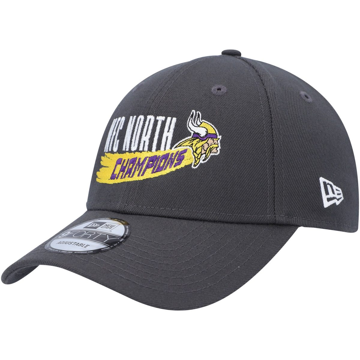 Minnesota Vikings new era graphite minnesota vikings 2022 nfc north division champions 9forty adjustable hat Collection | Vikings Online Shop