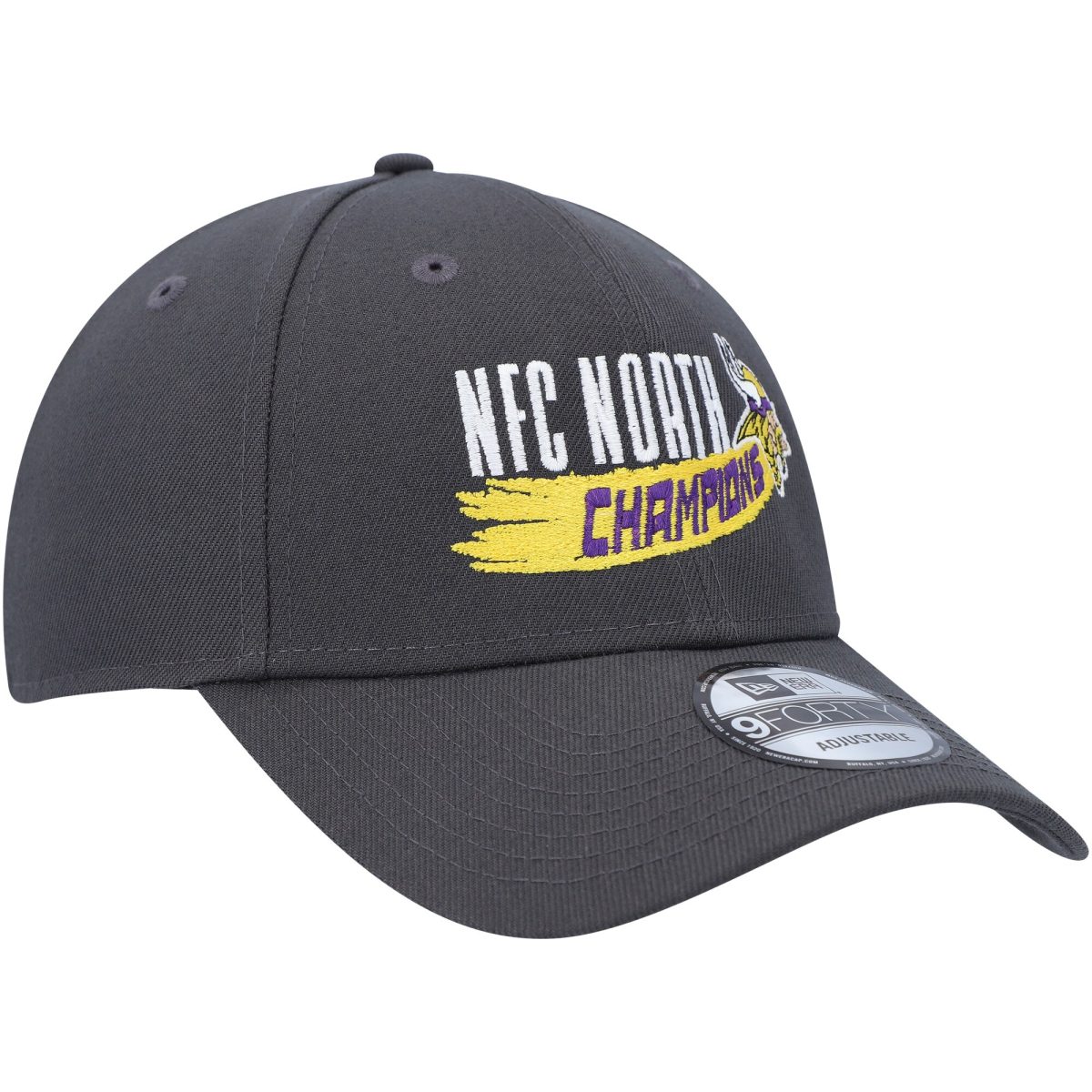 Minnesota Vikings new era graphite minnesota vikings 2022 nfc north division champions 9forty adjustable hat Collection | Vikings Online Shop