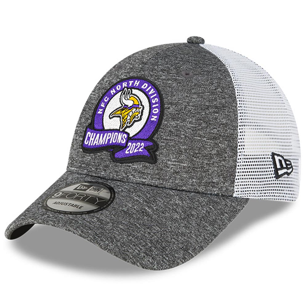 Minnesota Vikings new era heather gray minnesota vikings 2022 nfc north division champions locker room 9forty adjustable hat Collection | Vikings Online Shop