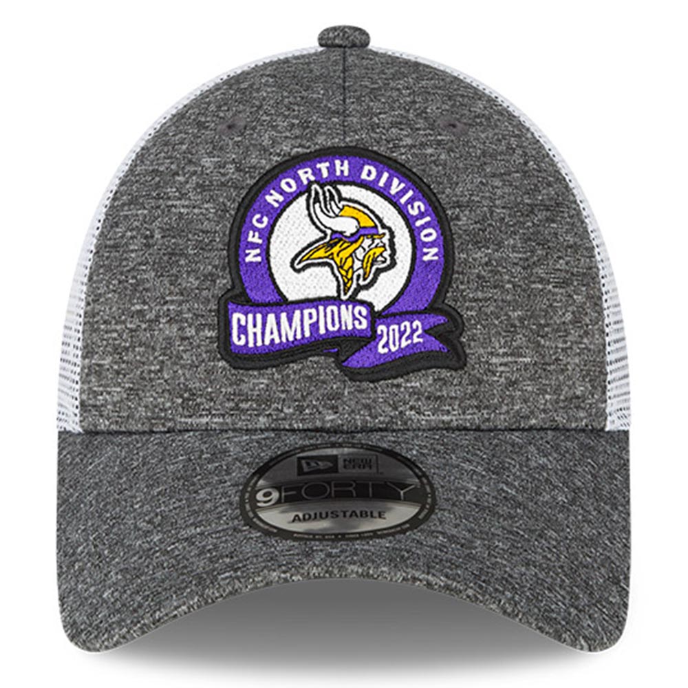 Minnesota Vikings new era heather gray minnesota vikings 2022 nfc north division champions locker room 9forty adjustable hat Collection | Vikings Online Shop