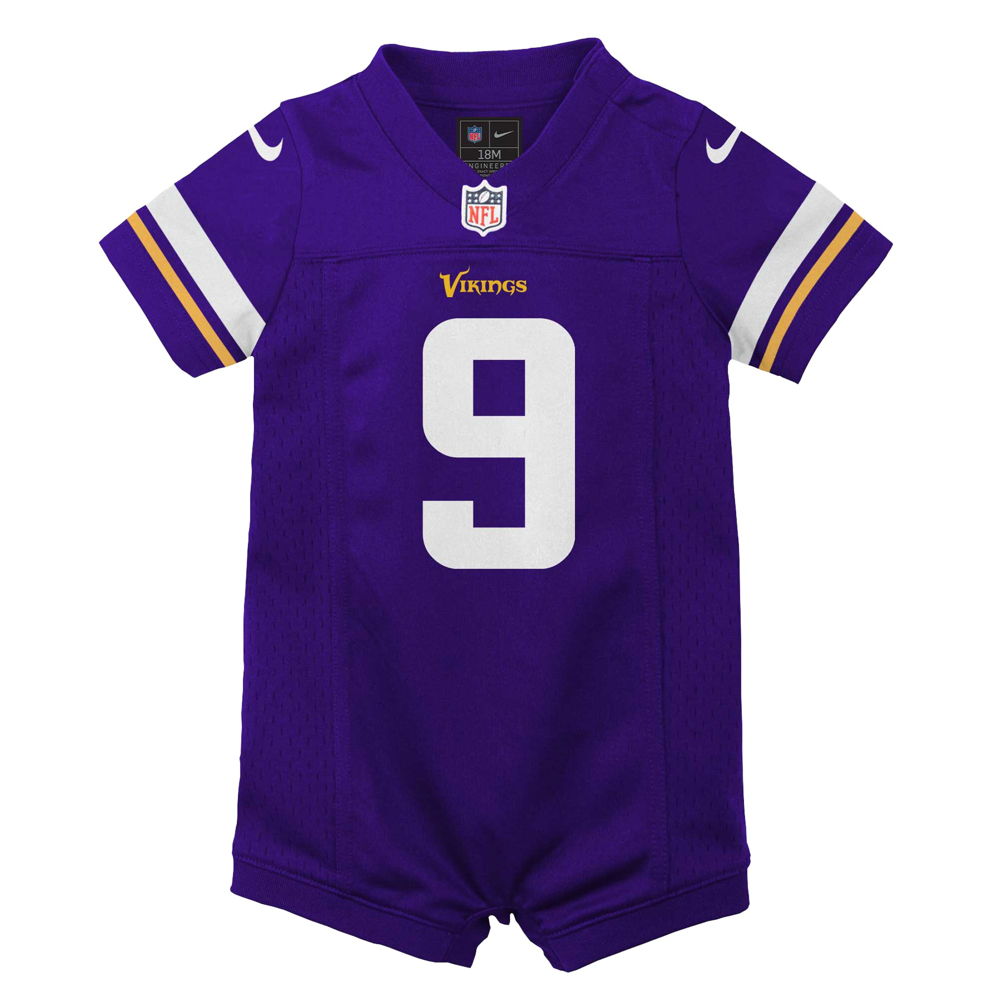 Minnesota Vikings newborn  infant nike j.j. mccarthy purple minnesota vikings romper game jersey Collection | Vikings Online Shop