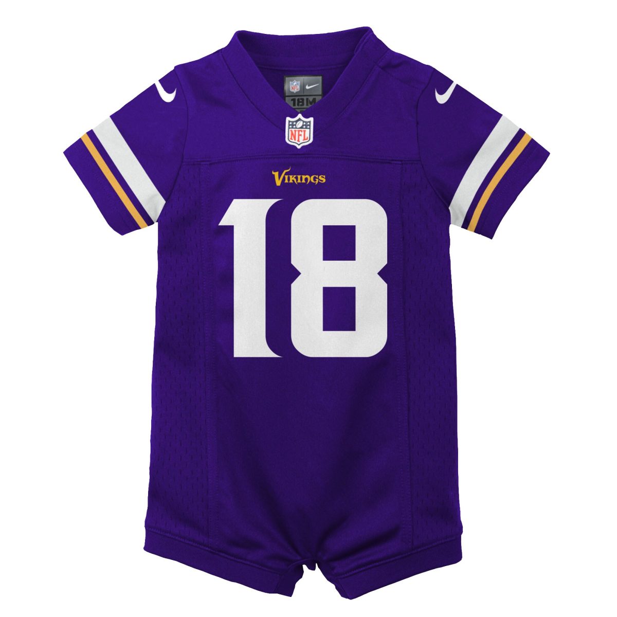 Minnesota Vikings newborn  infant nike justin jefferson purple minnesota vikings game romper jersey Collection | Vikings Online Shop