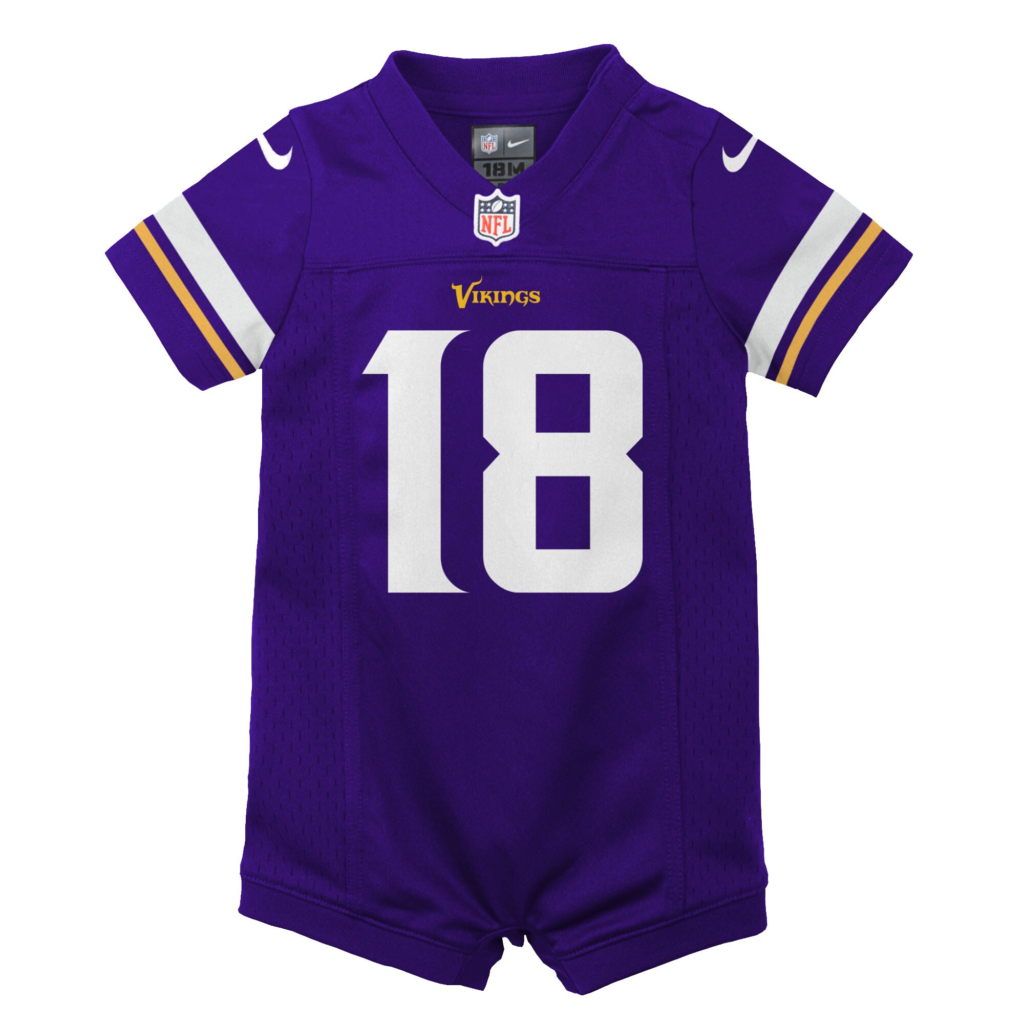 Minnesota Vikings newborn  infant nike justin jefferson purple minnesota vikings game romper jersey Collection | Vikings Online Shop