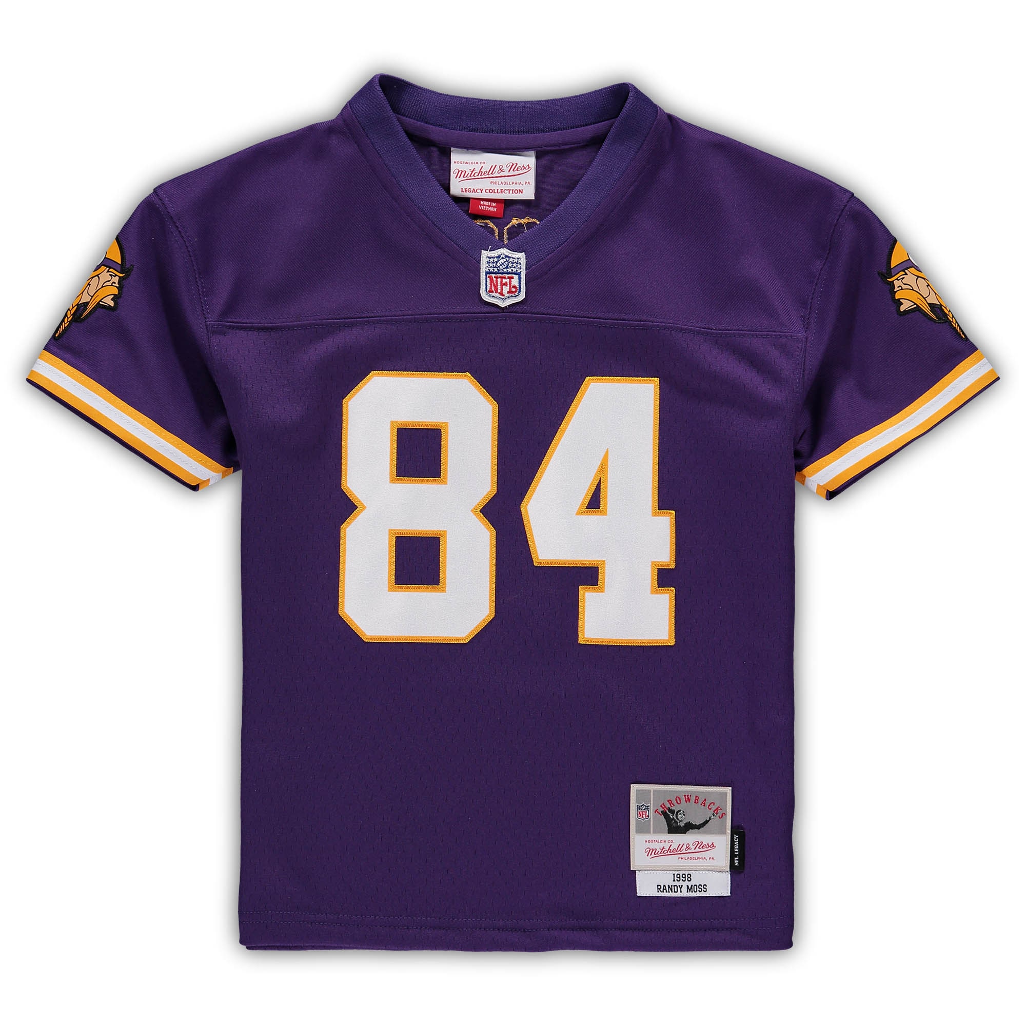 Minnesota Vikings preschool mitchell  ness randy moss purple minnesota vikings 1998 retired legacy jersey Collection | Vikings Online Shop
