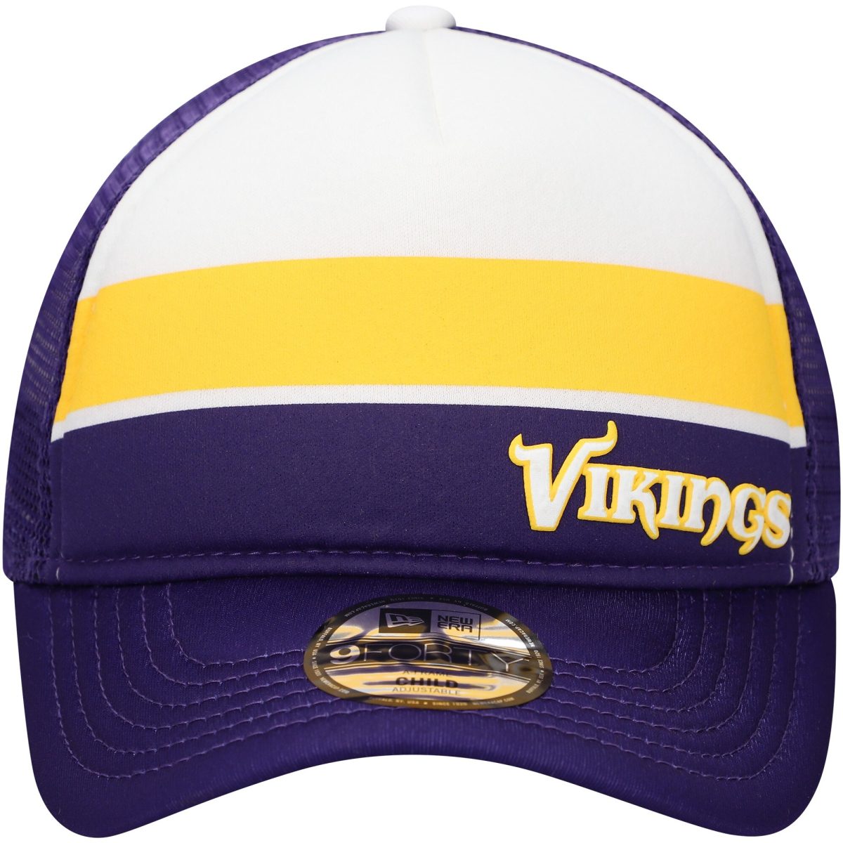 Minnesota Vikings preschool new era purple minnesota vikings sport night color block 9forty a-frame trucker adjustable hat Collection | Vikings Online Shop