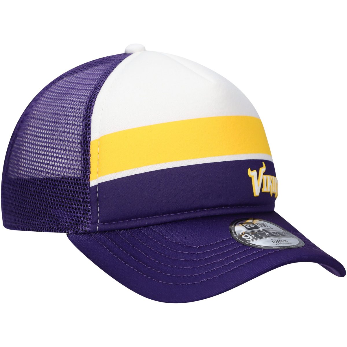 Minnesota Vikings preschool new era purple minnesota vikings sport night color block 9forty a-frame trucker adjustable hat Collection | Vikings Online Shop