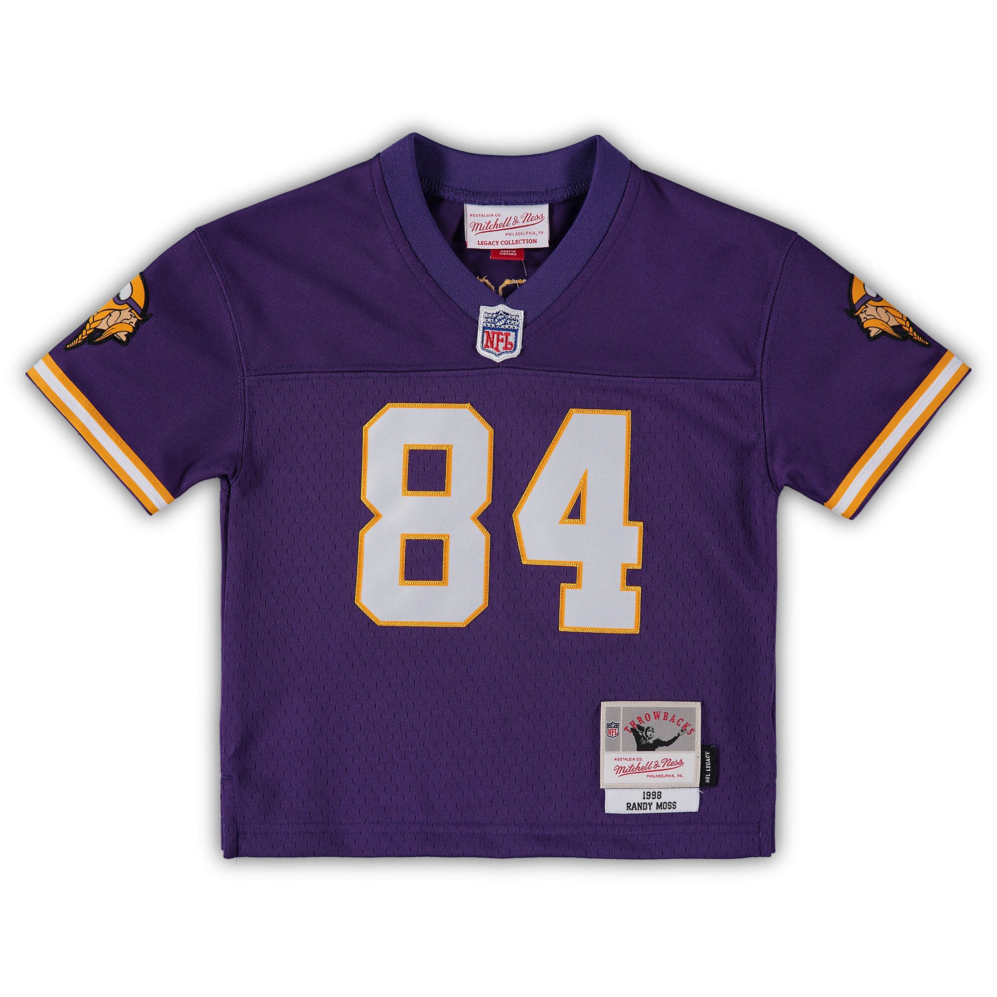 Minnesota Vikings toddler mitchell  ness randy moss purple minnesota vikings 1998 retired legacy jersey Collection | Vikings Online Shop