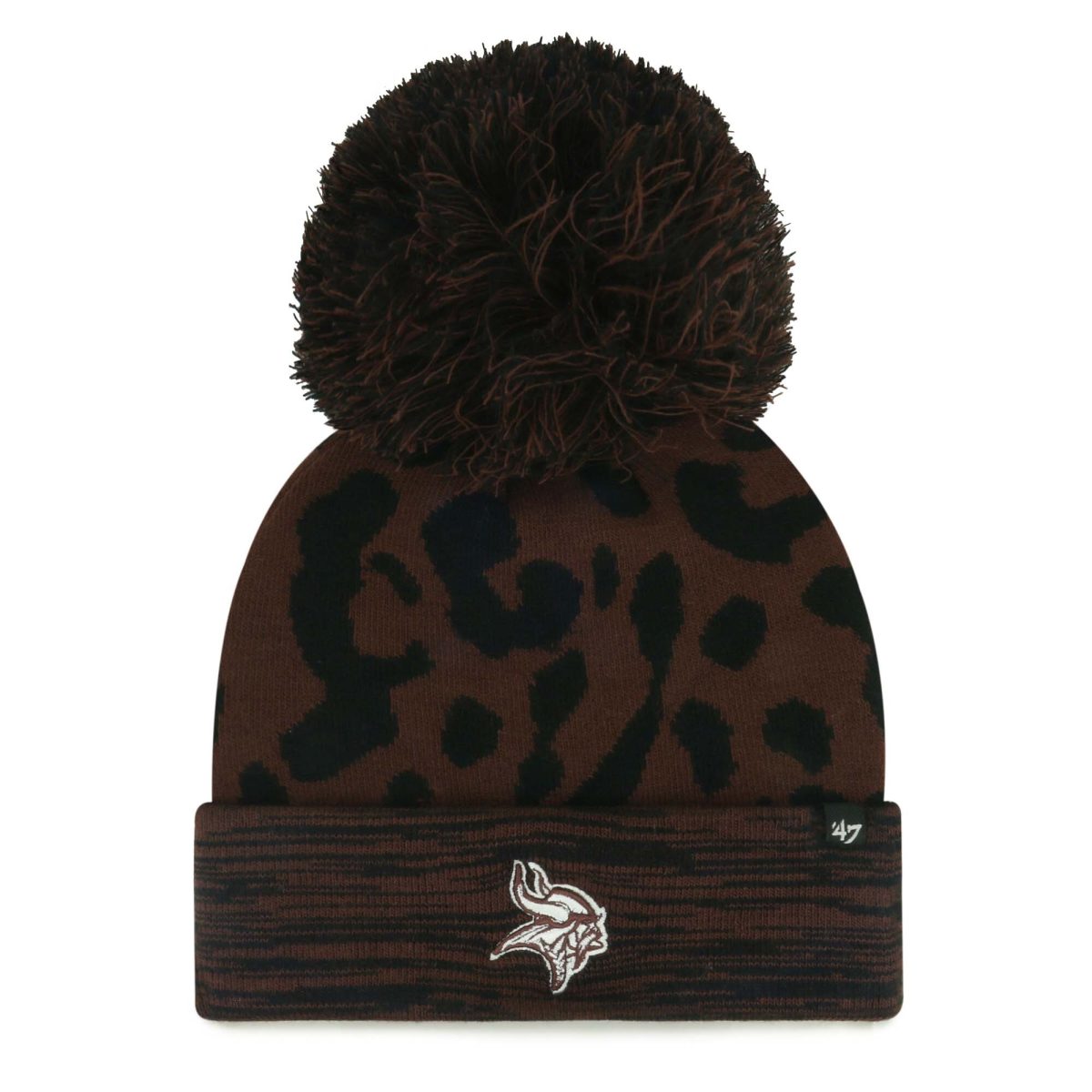 Minnesota Vikings womens 47 brown minnesota vikings cacao cuffed knit hat with pom Collection | Vikings Online Shop