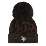Minnesota Vikings womens 47 brown minnesota vikings cacao cuffed knit hat with pom Collection | Vikings Online Shop