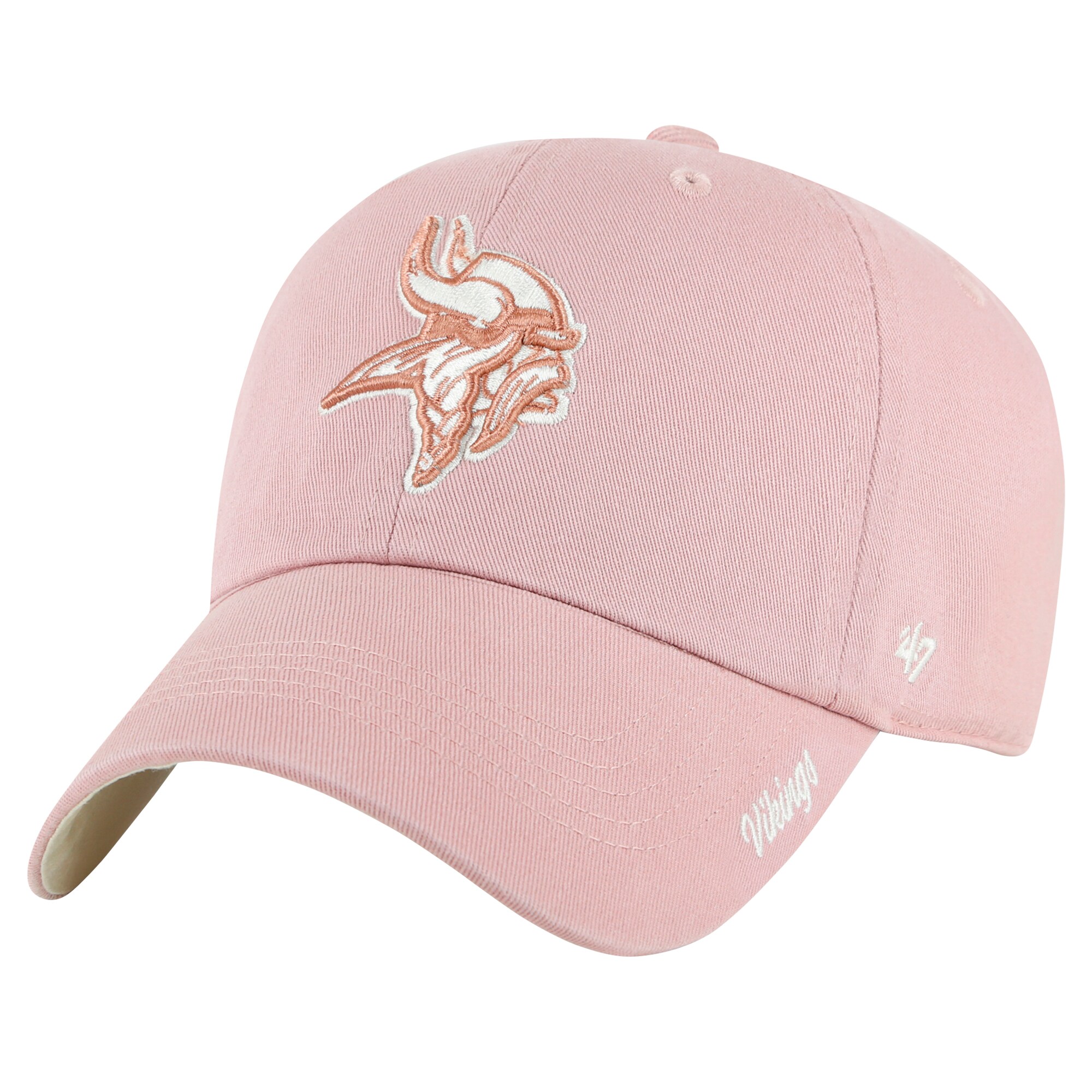 Minnesota Vikings womens 47 pink minnesota vikings ballpark cheer dusty rose clean up adjustable hat Collection | Vikings Online Shop