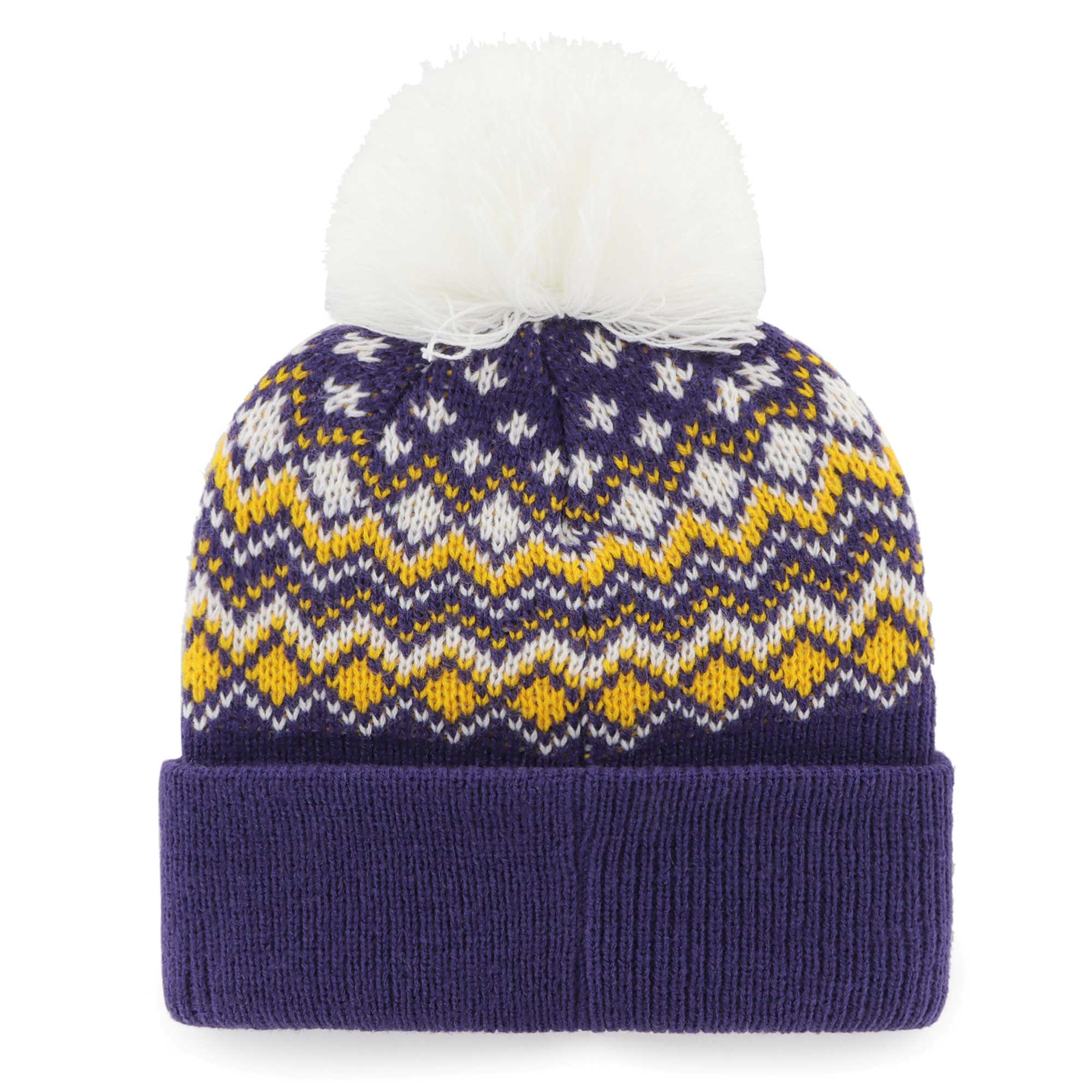 Minnesota Vikings womens 47 purple minnesota vikings elsa cuffed knit hat with pom Collection | Vikings Online Shop