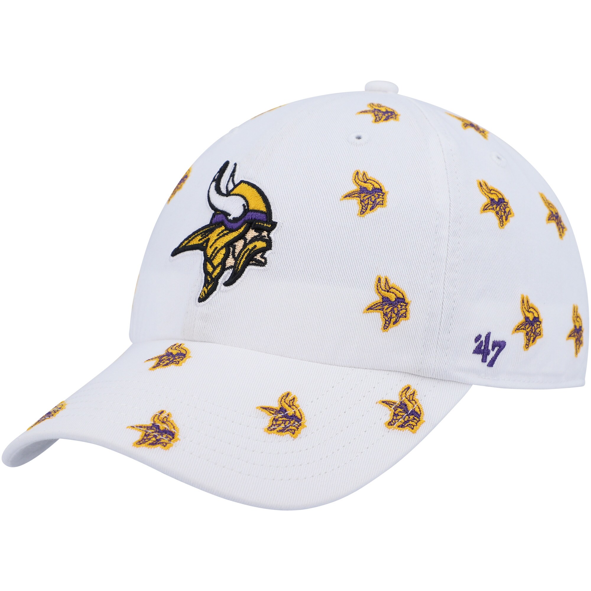 Minnesota Vikings womens 47 white minnesota vikings confetti clean up adjustable hat Collection | Vikings Online Shop