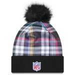 Minnesota Vikings womens new era black minnesota vikings 2024 nfl crucial catch cuffed knit hat with pom Collection | Vikings Online Shop