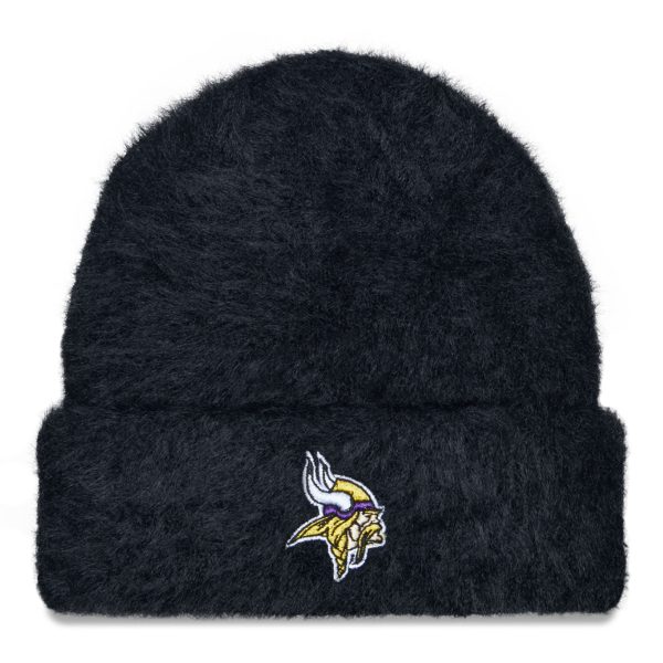 Minnesota Vikings womens new era black minnesota vikings fuzzy cuffed knit hat Collection | Vikings Online Shop