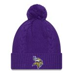 Minnesota Vikings womens new era purple minnesota vikings cabled cuffed knit hat with pom Collection | Vikings Online Shop