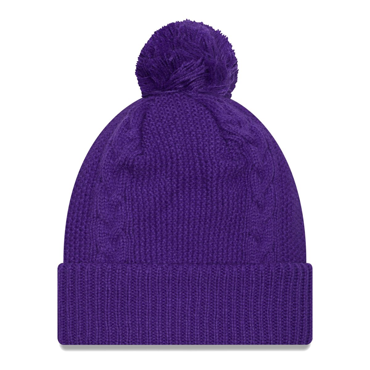 Minnesota Vikings womens new era purple minnesota vikings cabled cuffed knit hat with pom Collection | Vikings Online Shop