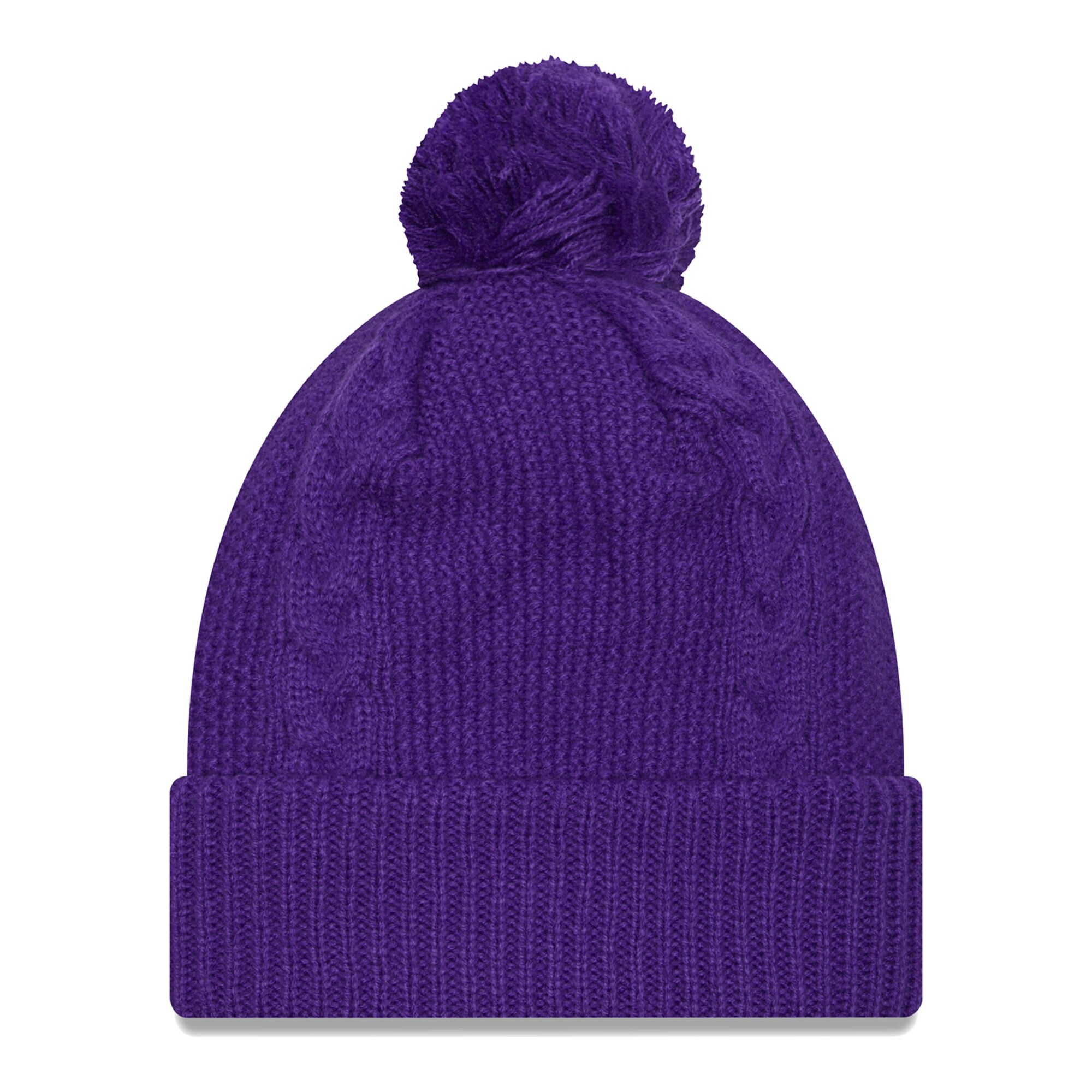 Minnesota Vikings womens new era purple minnesota vikings cabled cuffed knit hat with pom Collection | Vikings Online Shop