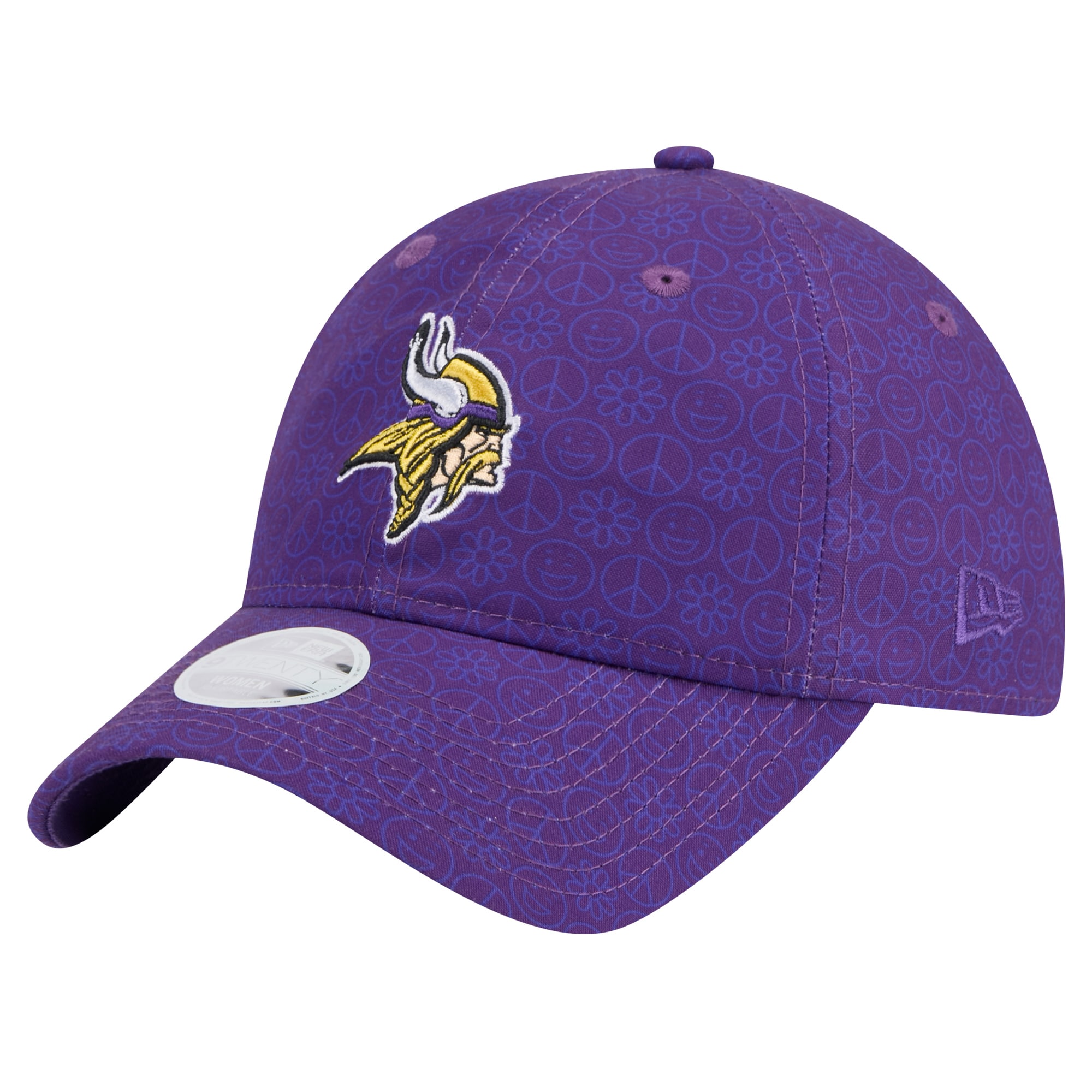 Minnesota Vikings womens new era purple minnesota vikings smiley 9twenty adjustable hat Collection | Vikings Online Shop