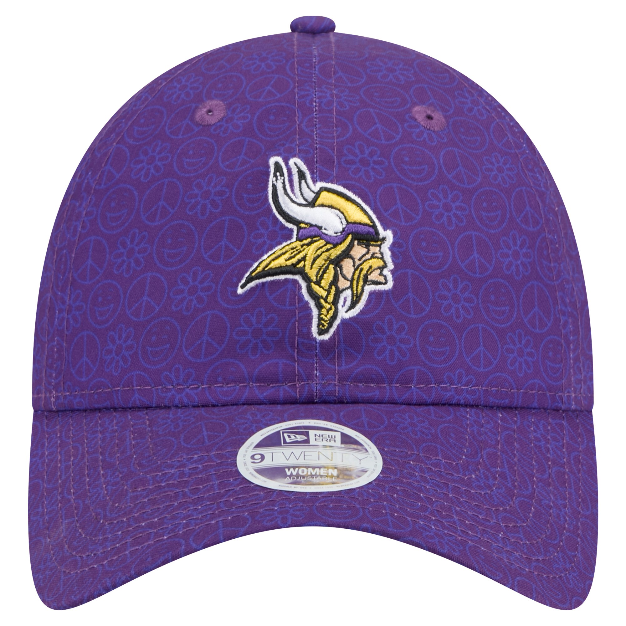 Minnesota Vikings womens new era purple minnesota vikings smiley 9twenty adjustable hat Collection | Vikings Online Shop