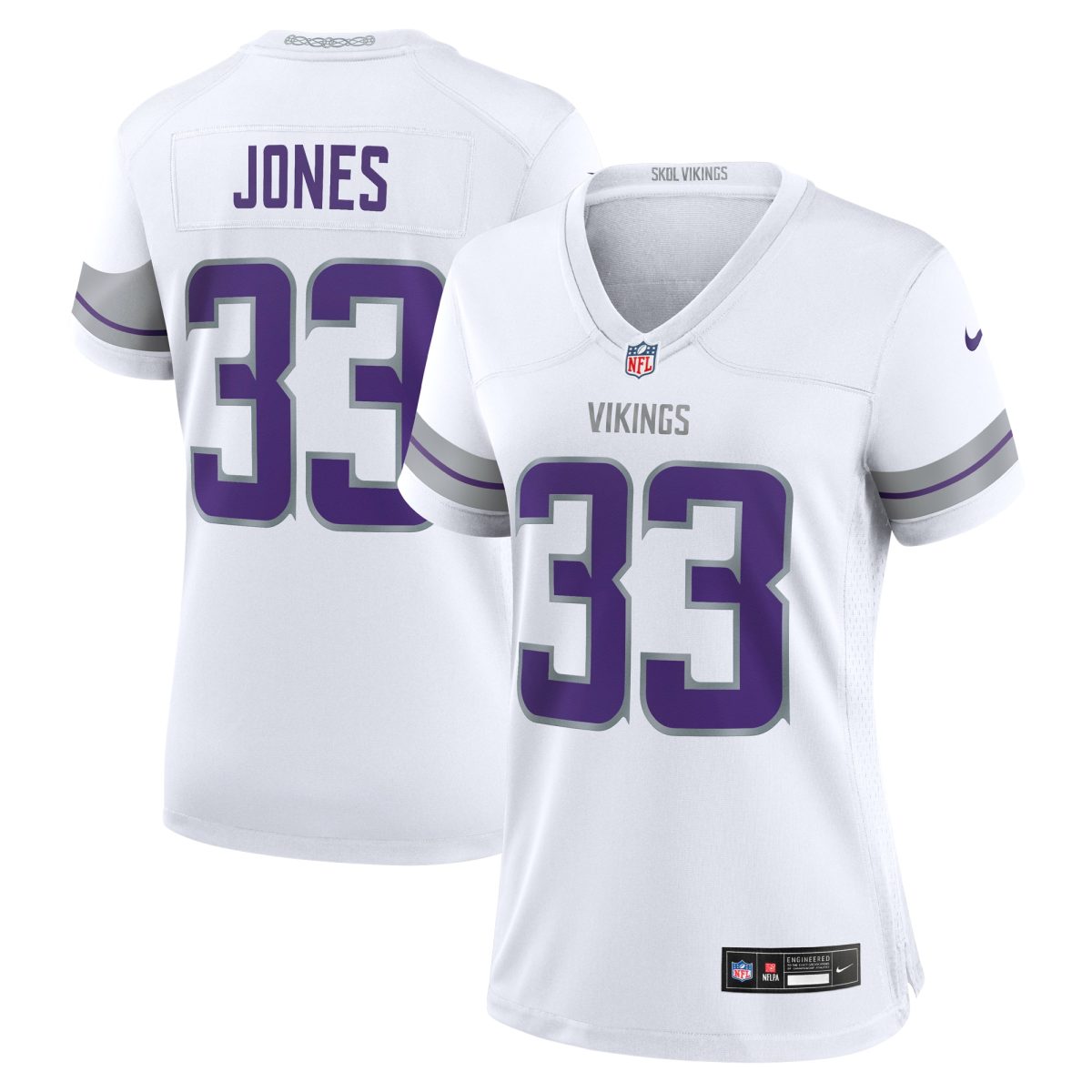 Minnesota Vikings womens nike aaron jones white minnesota vikings alternate game player jersey Collection | Vikings Online Shop