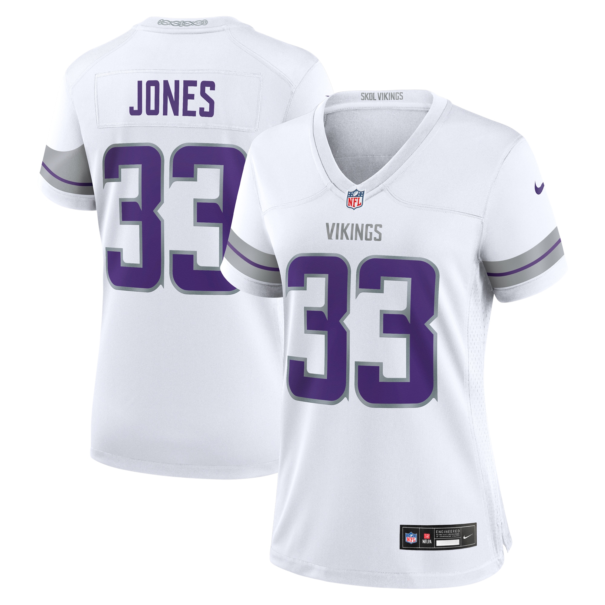 Minnesota Vikings womens nike aaron jones white minnesota vikings alternate game player jersey Collection | Vikings Online Shop