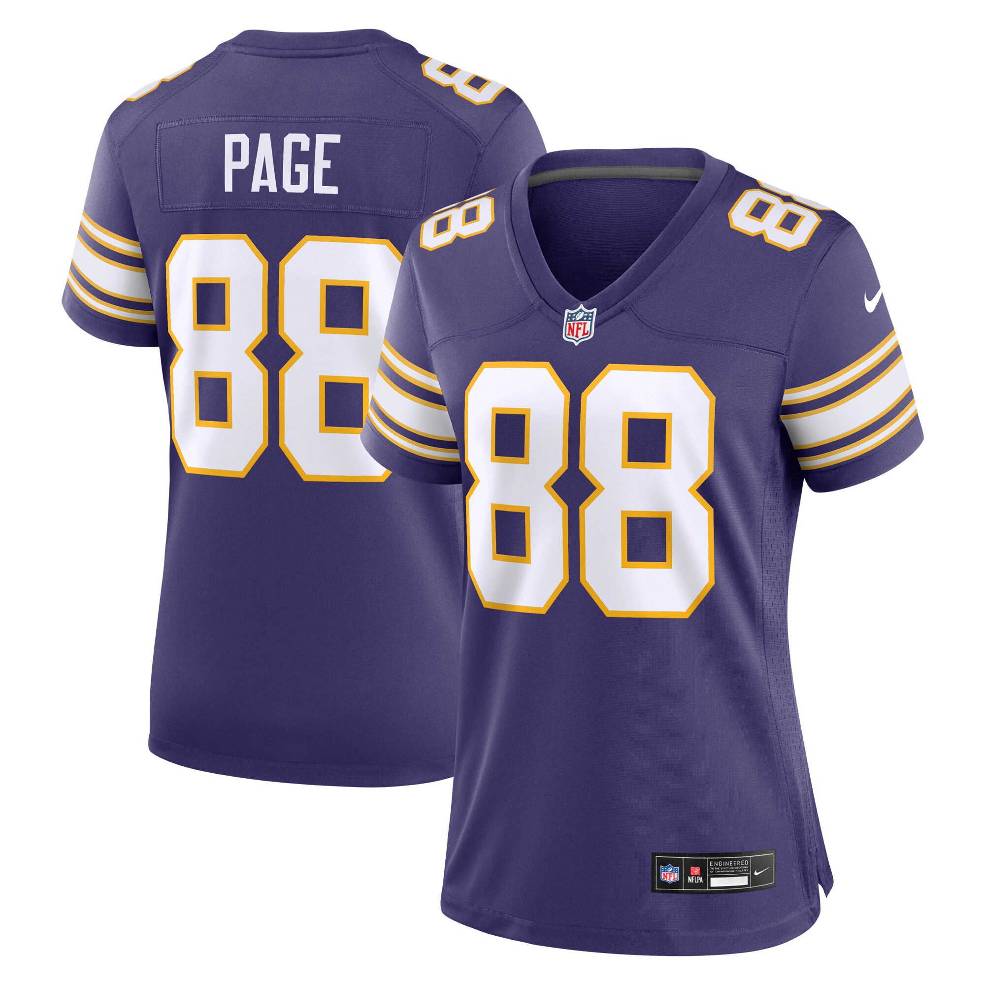Minnesota Vikings womens nike alan page purple minnesota vikings classic retired player jersey Collection | Vikings Online Shop