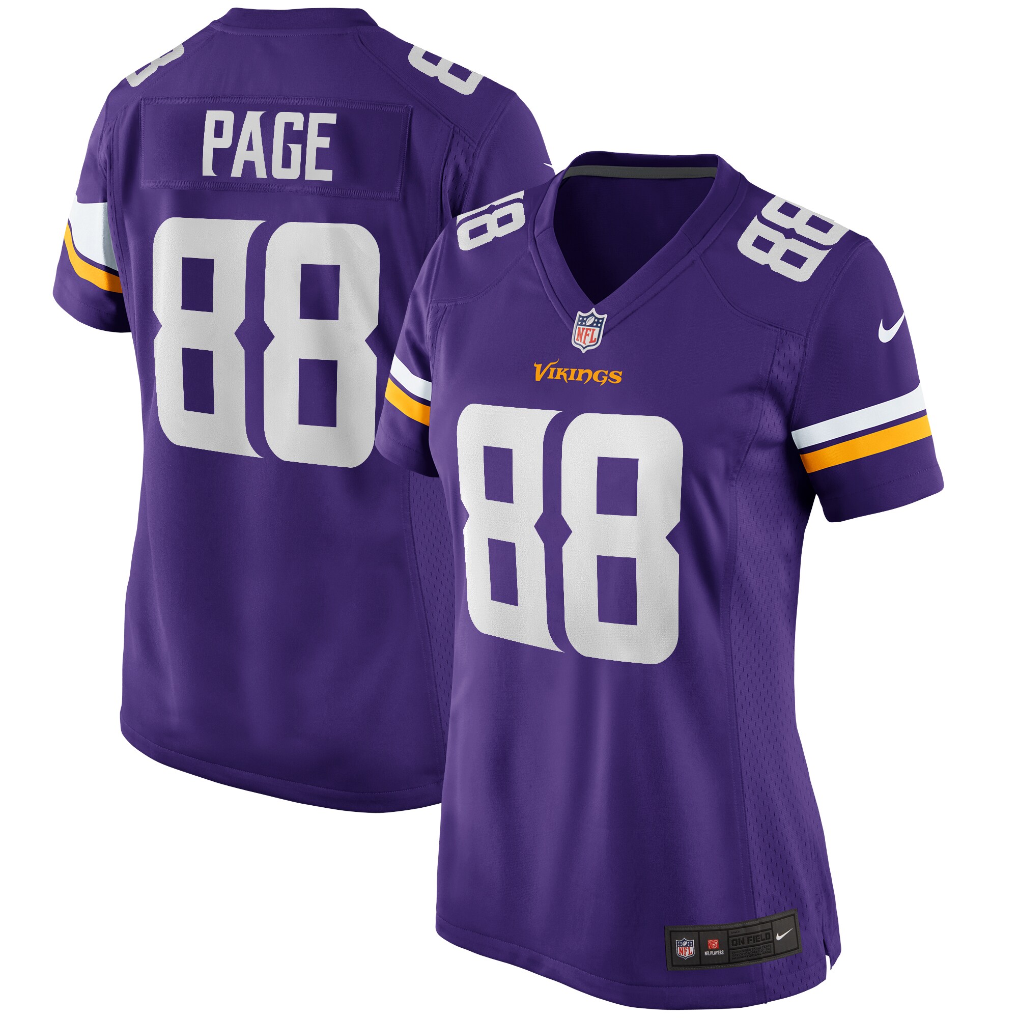 Minnesota Vikings womens nike alan page purple minnesota vikings game retired player jersey Collection | Vikings Online Shop