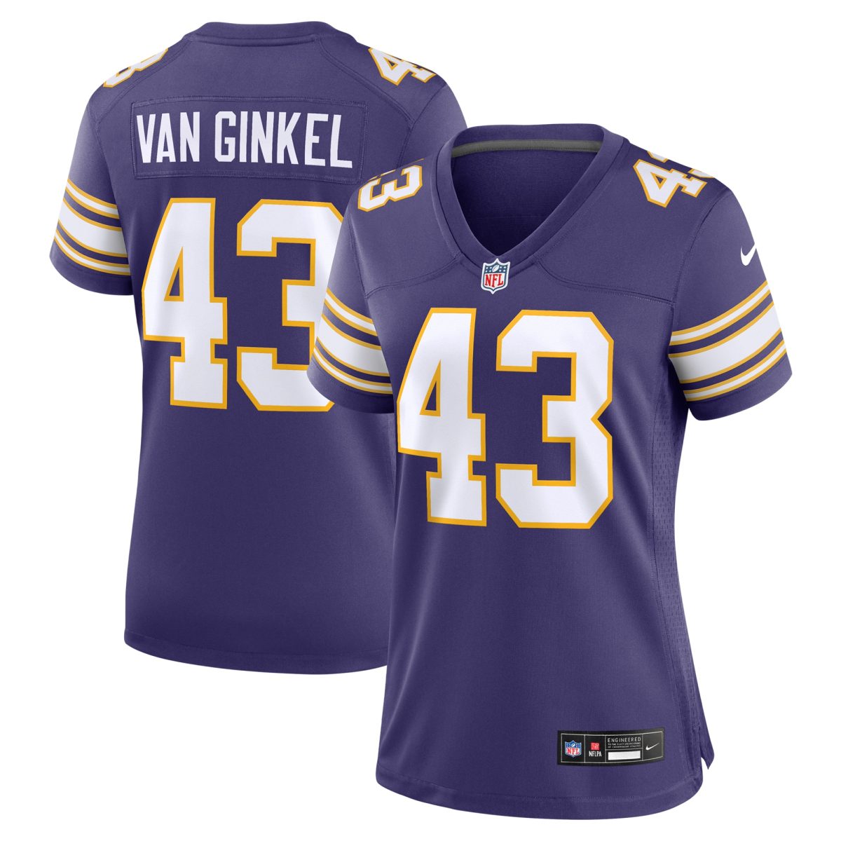 Minnesota Vikings womens nike andrew van ginkel purple minnesota vikings alternate game jersey Collection | Vikings Online Shop
