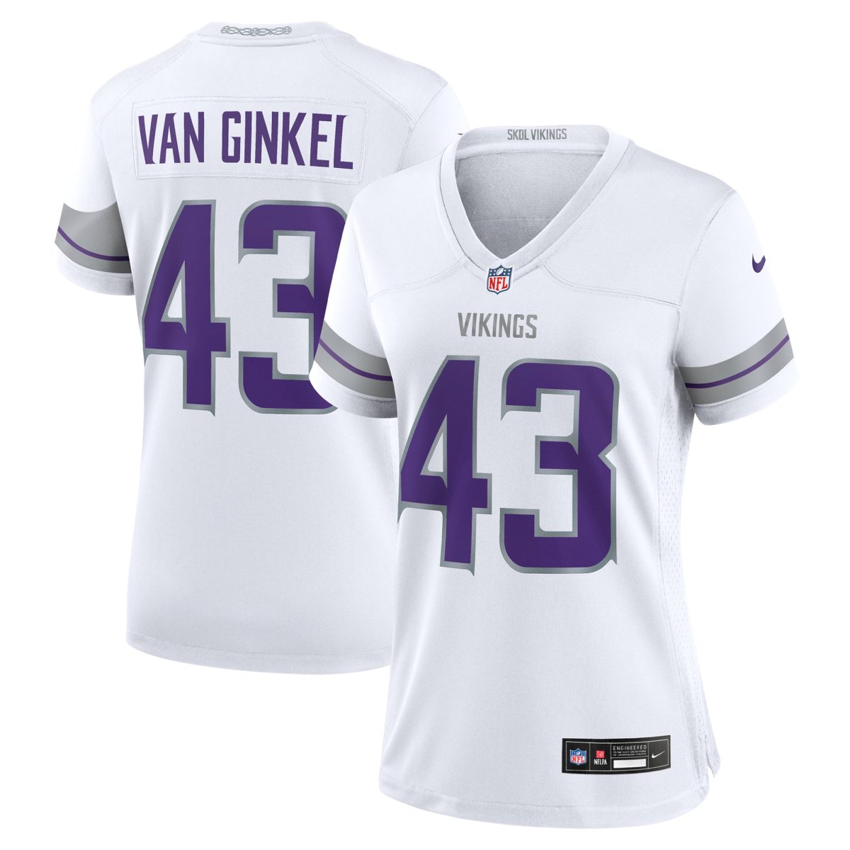 Minnesota Vikings womens nike andrew van ginkel white minnesota vikings alternate game jersey Collection | Vikings Online Shop