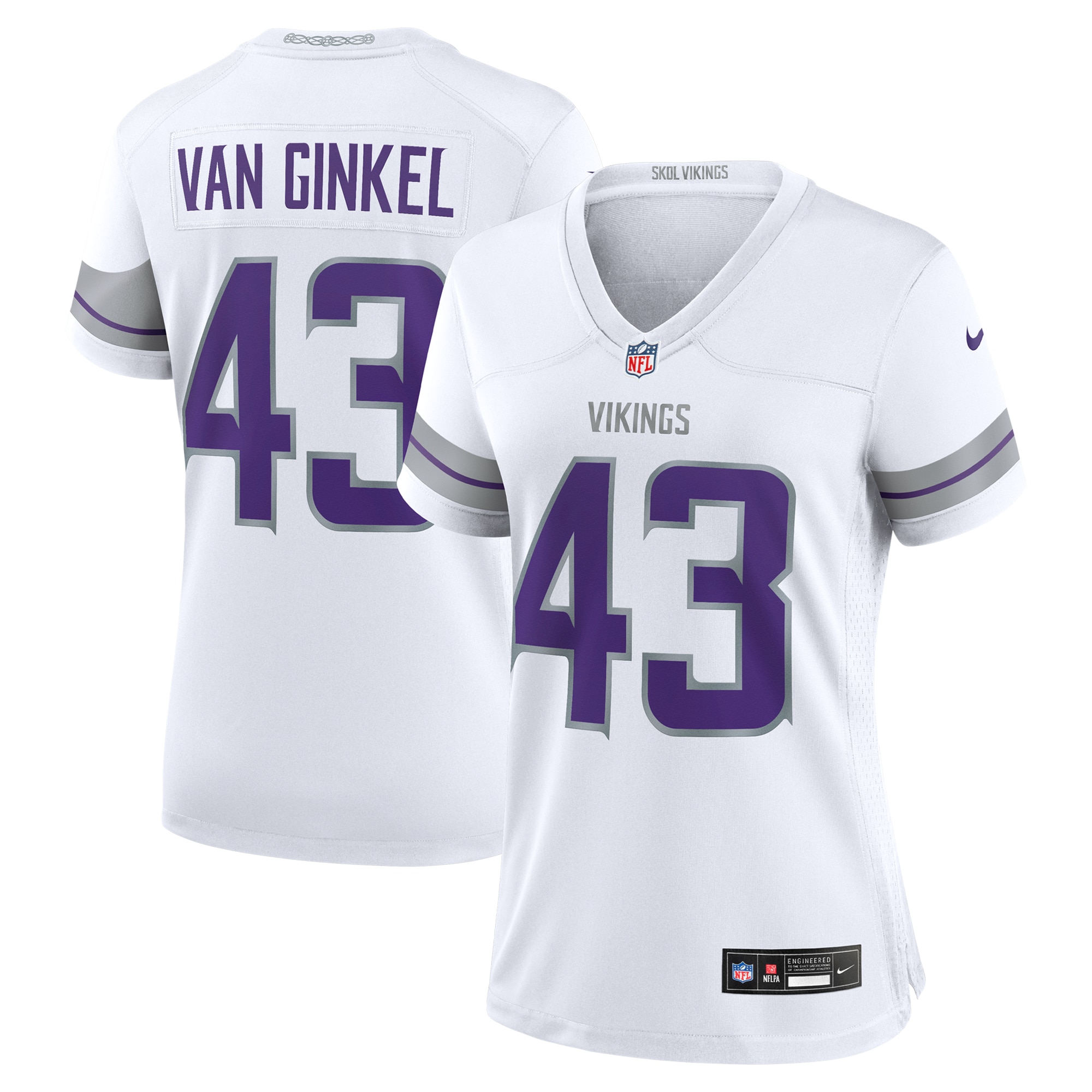Minnesota Vikings womens nike andrew van ginkel white minnesota vikings alternate game jersey Collection | Vikings Online Shop