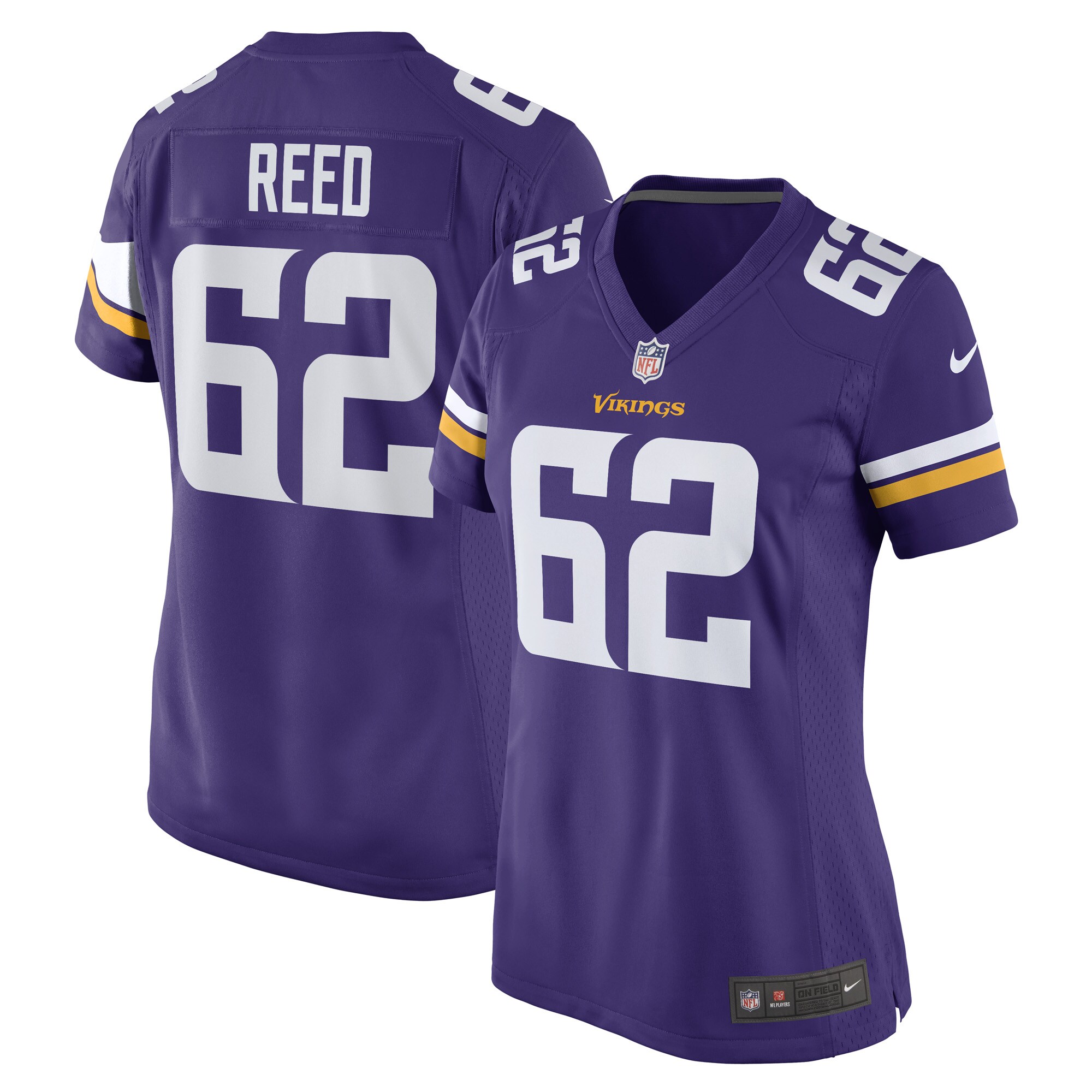 Minnesota Vikings womens nike chris reed purple minnesota vikings game player jersey Collection | Vikings Online Shop