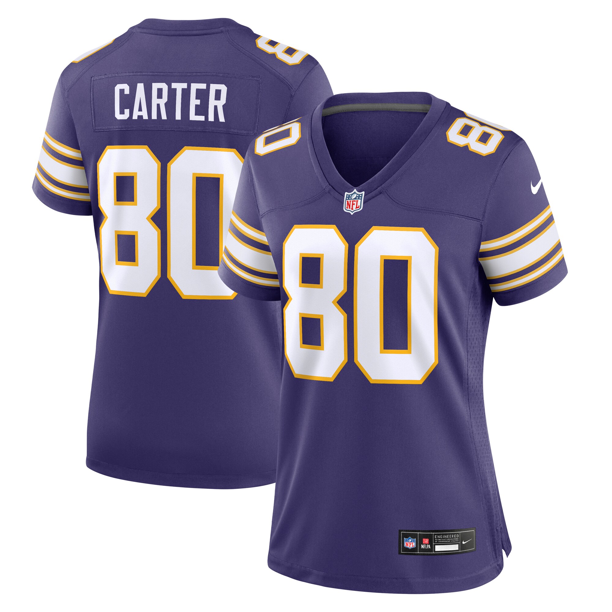 Minnesota Vikings womens nike cris carter purple minnesota vikings classic retired player game jersey Collection | Vikings Online Shop