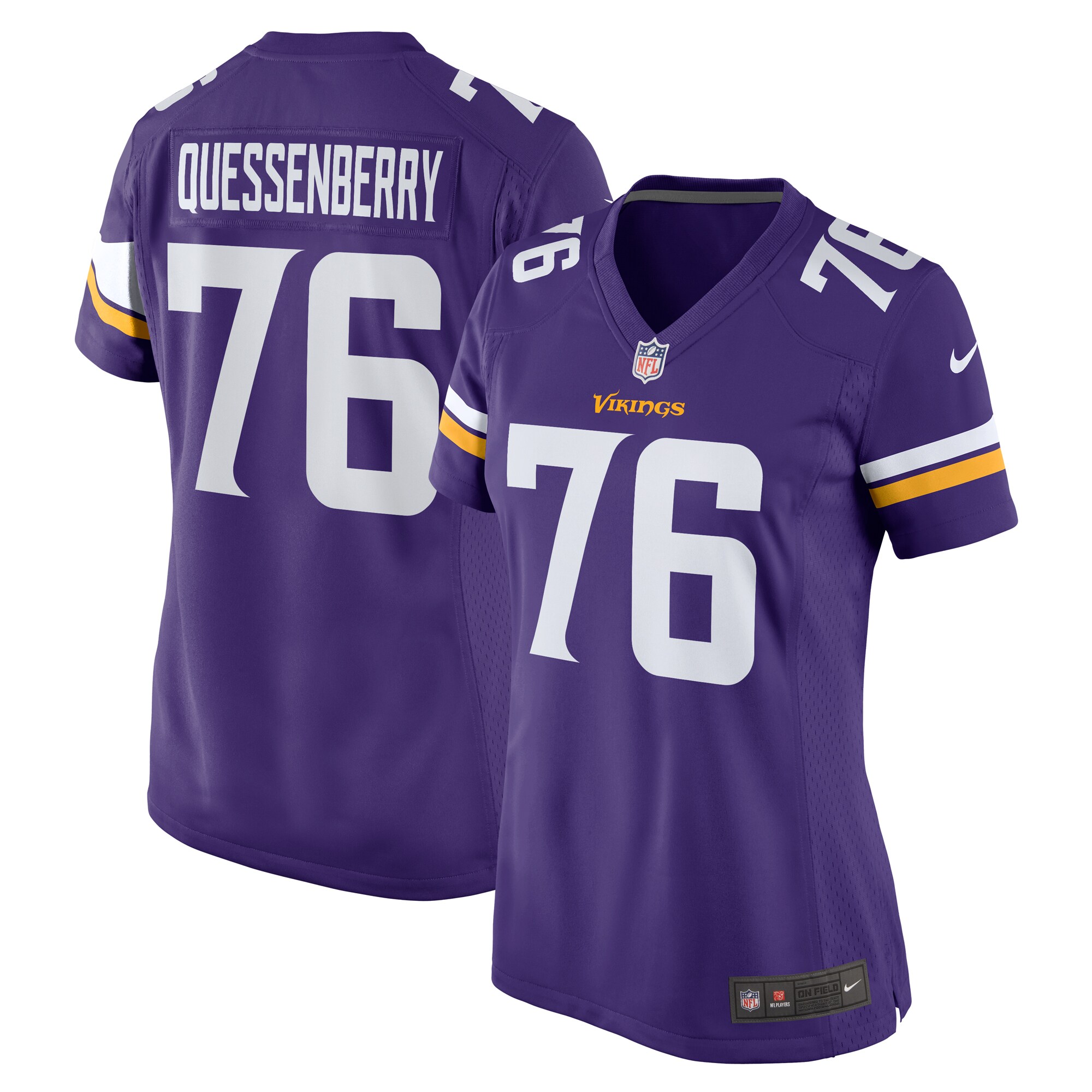 Minnesota Vikings womens nike david quessenberry purple minnesota vikings team game jersey Collection | Vikings Online Shop