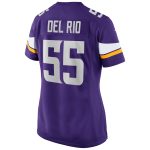 Minnesota Vikings womens nike jack del rio purple minnesota vikings game retired player jersey Collection | Vikings Online Shop