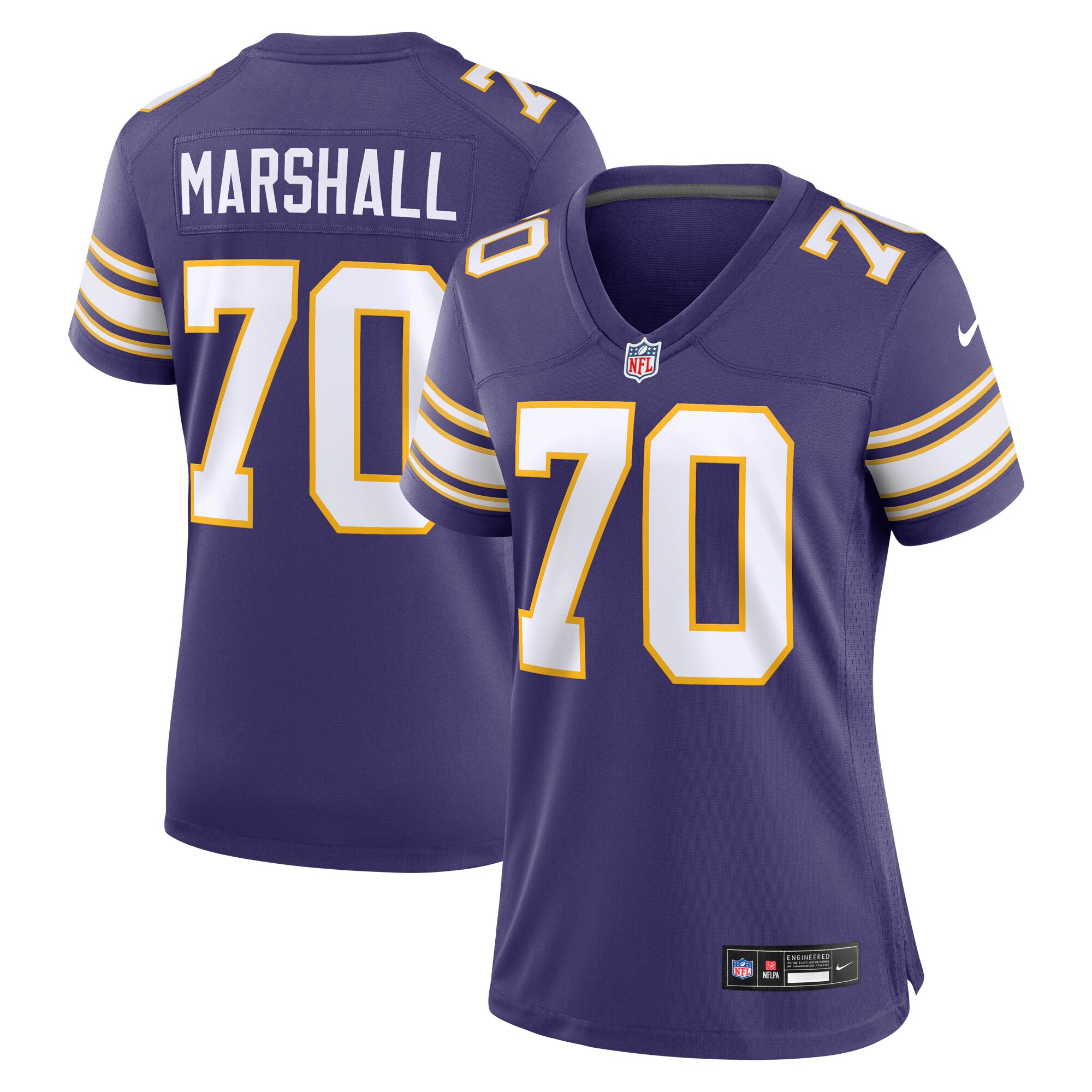 Minnesota Vikings womens nike jim marshall purple minnesota vikings classic retired player jersey Collection | Vikings Online Shop