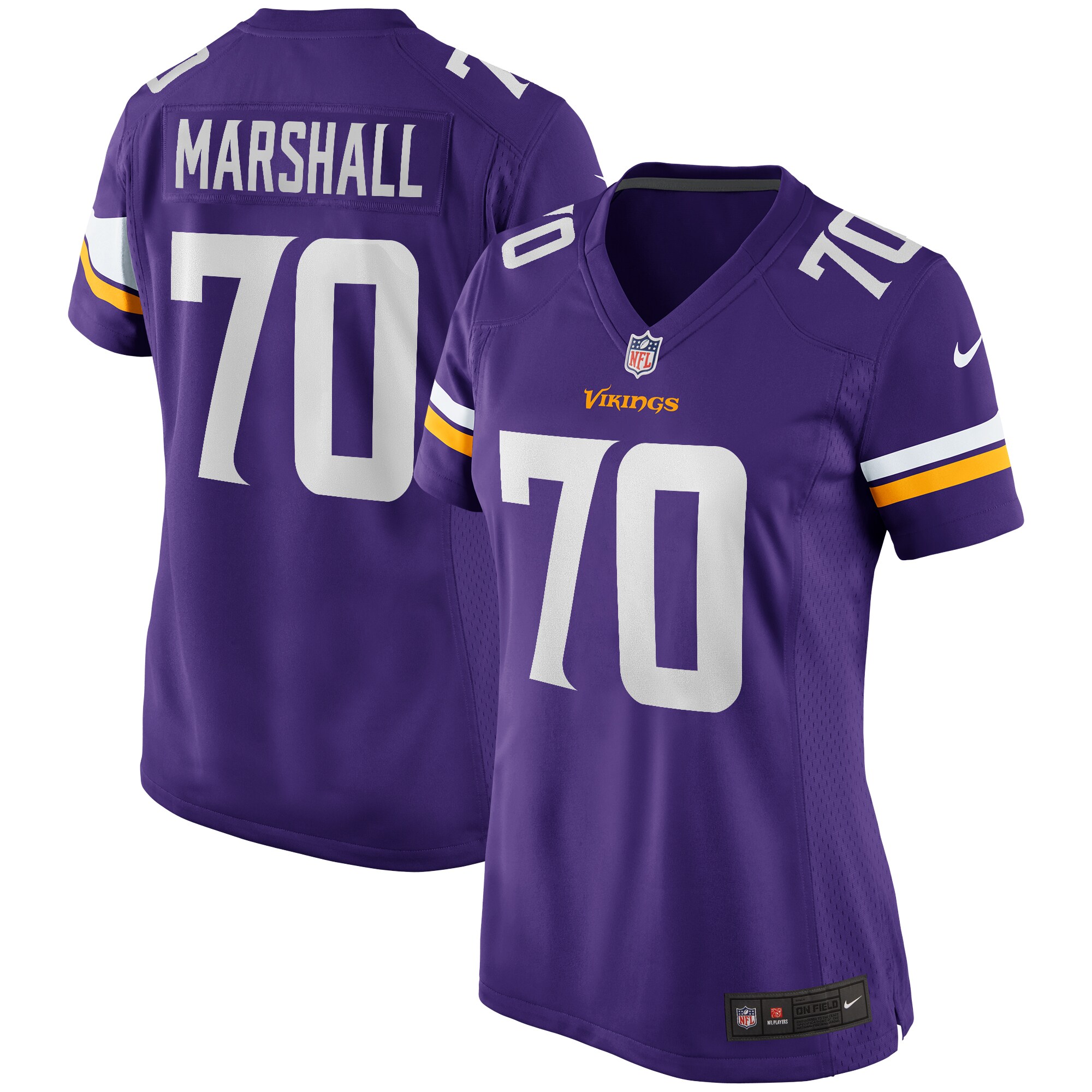 Minnesota Vikings womens nike jim marshall purple minnesota vikings game retired player jersey Collection | Vikings Online Shop