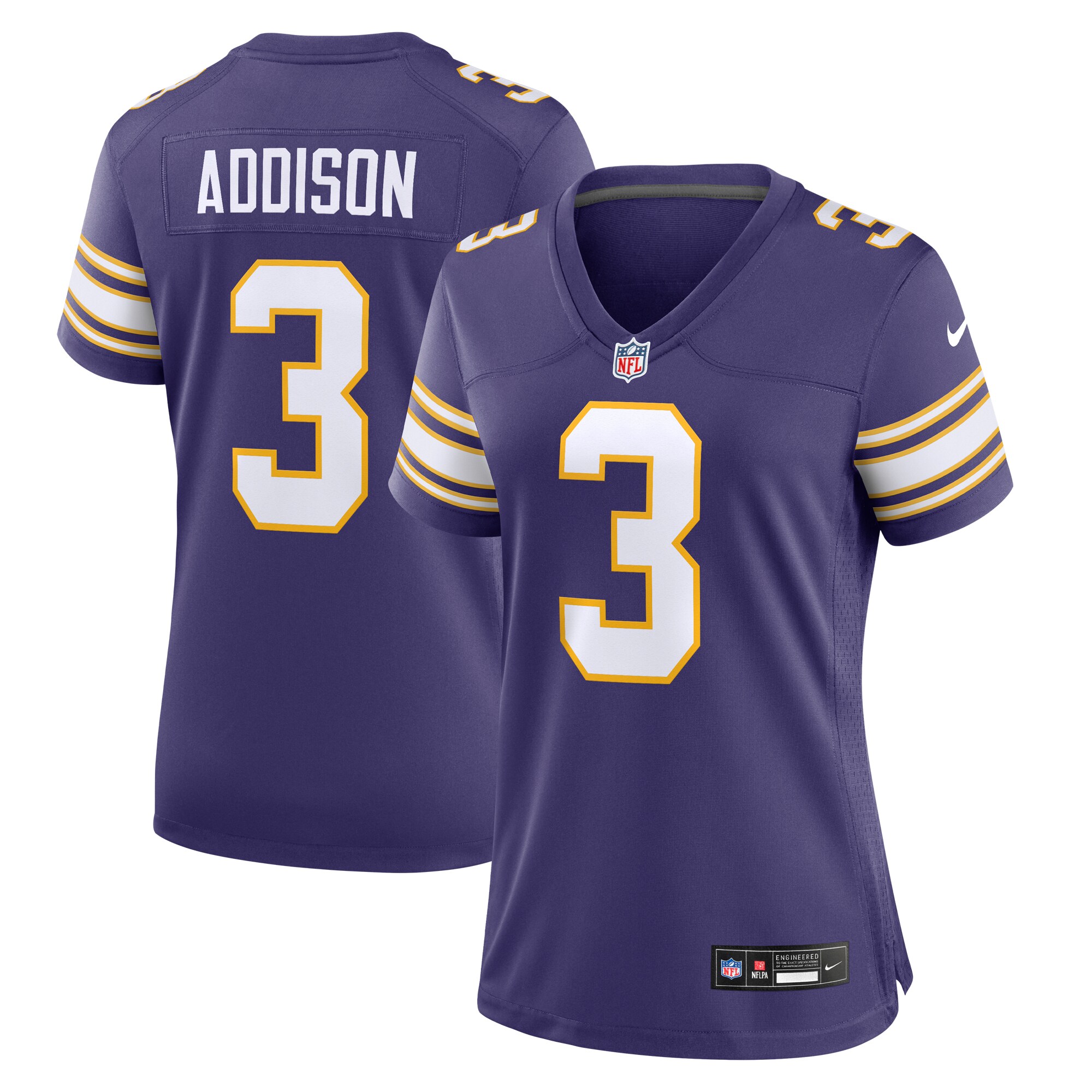 Minnesota Vikings womens nike jordan addison purple minnesota vikings classic player game jersey Collection | Vikings Online Shop