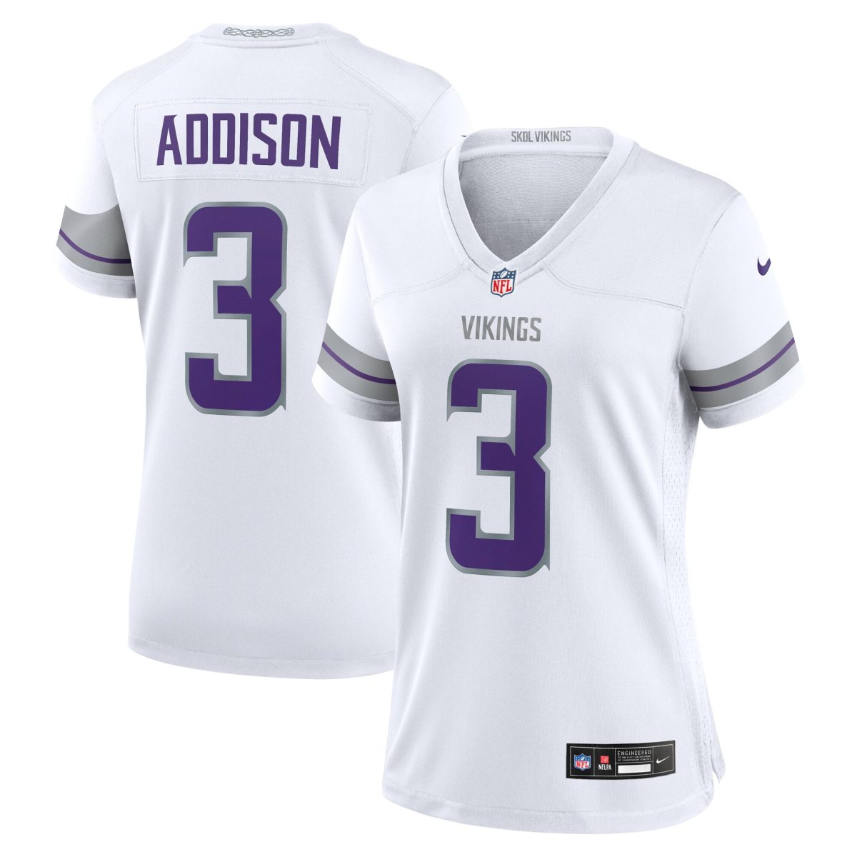 Minnesota Vikings womens nike jordan addison white minnesota vikings alternate game player jersey Collection | Vikings Online Shop